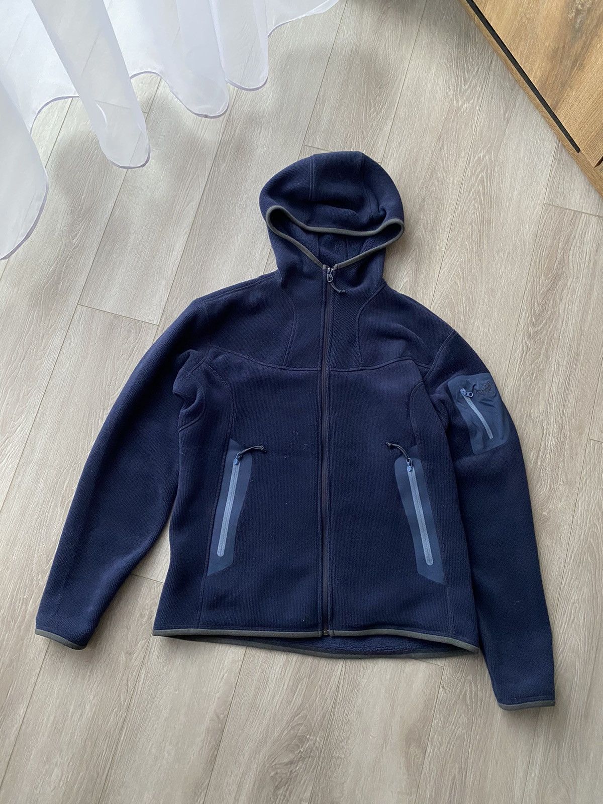 Arc'teryx × Vintage Arcteryx Polartec Women’s Zip Hoodie Blue Fleece Size L / US 10 / IT 46 - 3 Thumbnail