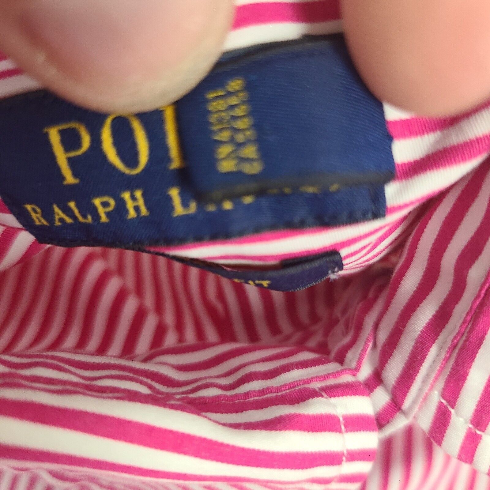 Lauren Ralph Lauren Ralph Lauren Women Red Striped Long Sleeve Button Down Shirt Size M / US 6-8 / IT 42-44 - 7 Thumbnail