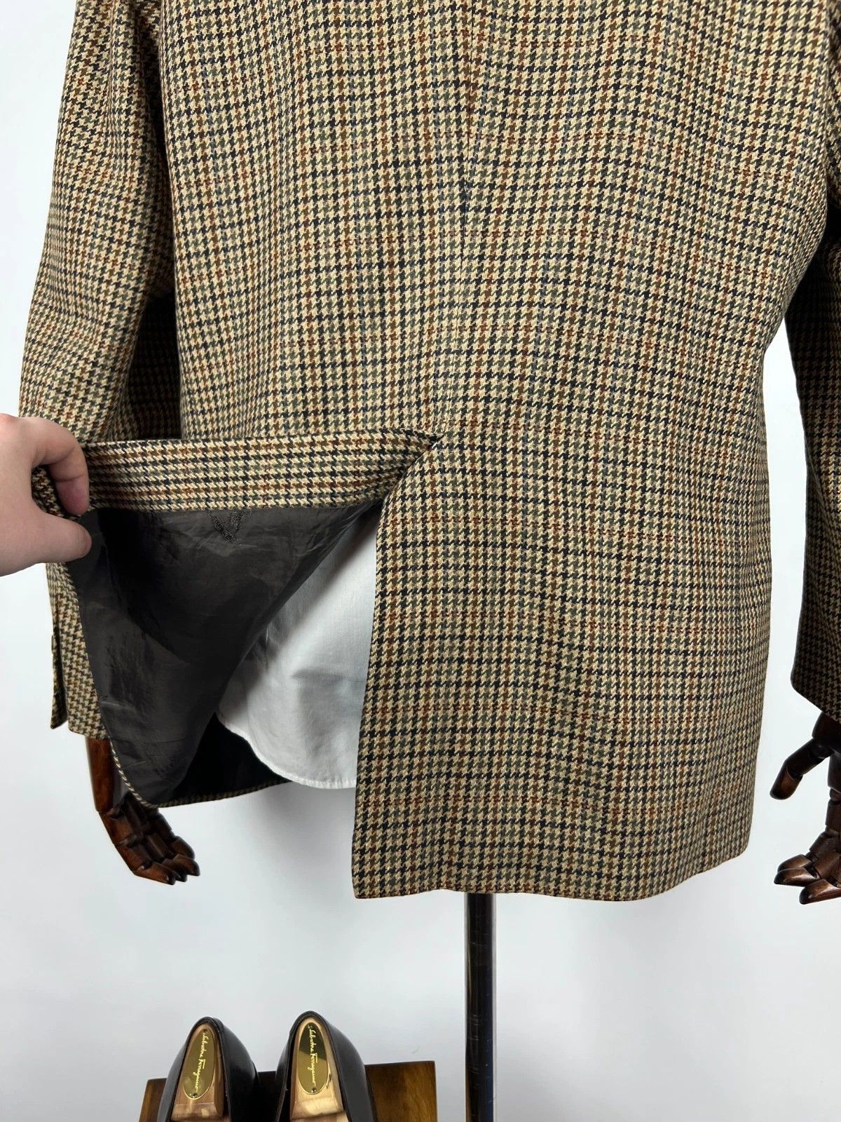 Burberry Burberrys Multicolor Houndstooth Wool Cashmere Blazer Jacket Size 46R - 8 Thumbnail