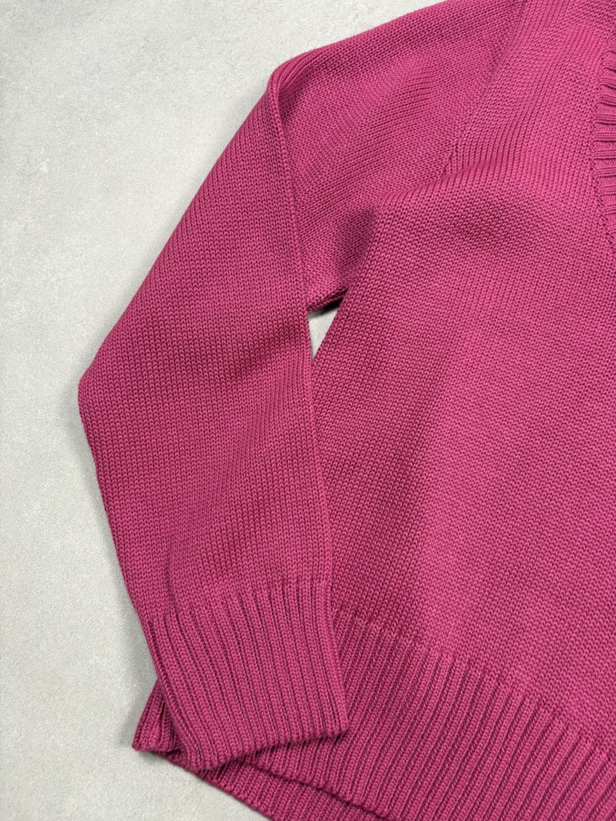 Fiorucci Fiorucci Pink Bunny Knit Sweater Wool Blend V Neck XL Y2K Size XL / US 12-14 / IT 48-50 - 12 Thumbnail