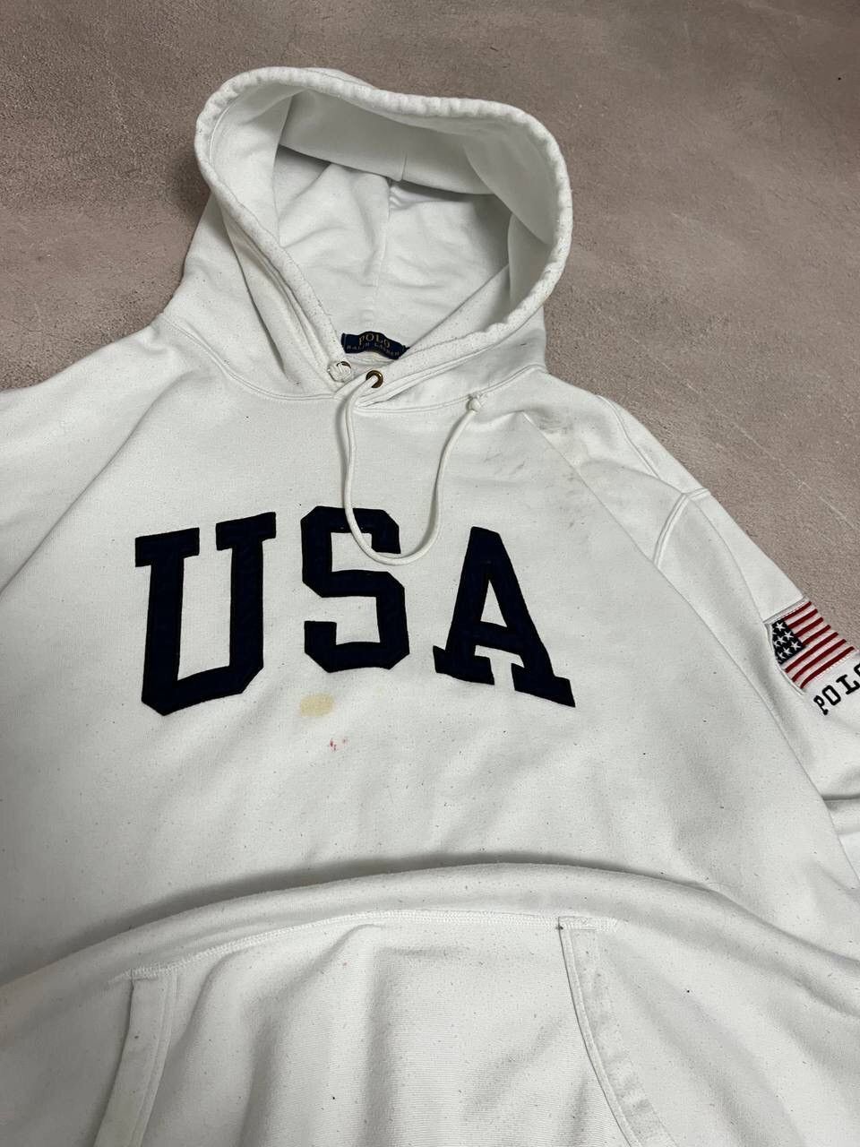 Polo Ralph Lauren Polo Ralph Lauren USA vintage distressed hoodie Size US XXL / EU 58 / 5 - 4 Thumbnail
