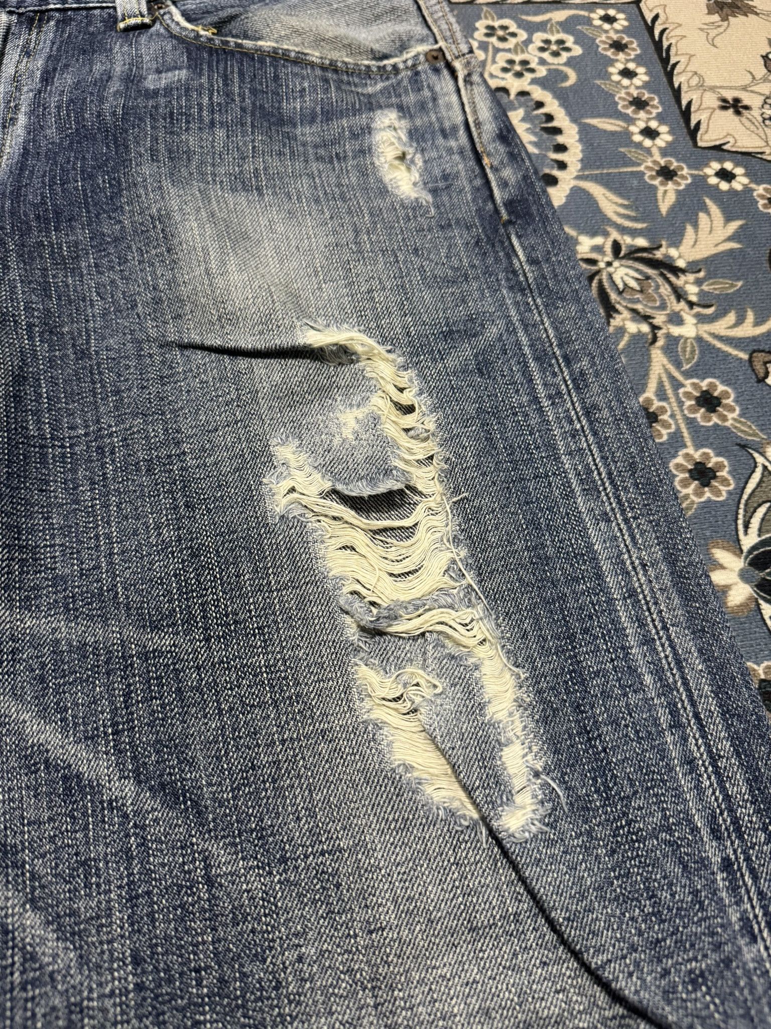 Edwin × Japanese Brand Vintage Edwin 505 Zipper Selvadge Redline Jeans Sun Faded Size US 34 / EU 50 - 4 Thumbnail