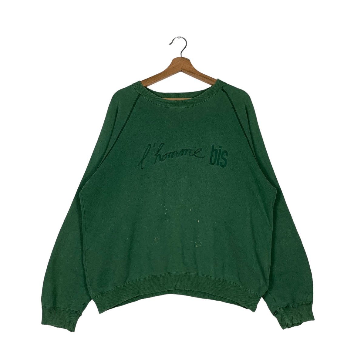 Japanese Brand Trashed L'Homme Bis Embroidery Big Logo Sweatshirt #0791-C36 Size L / US 10 / IT 46 - 1 Thumbnail