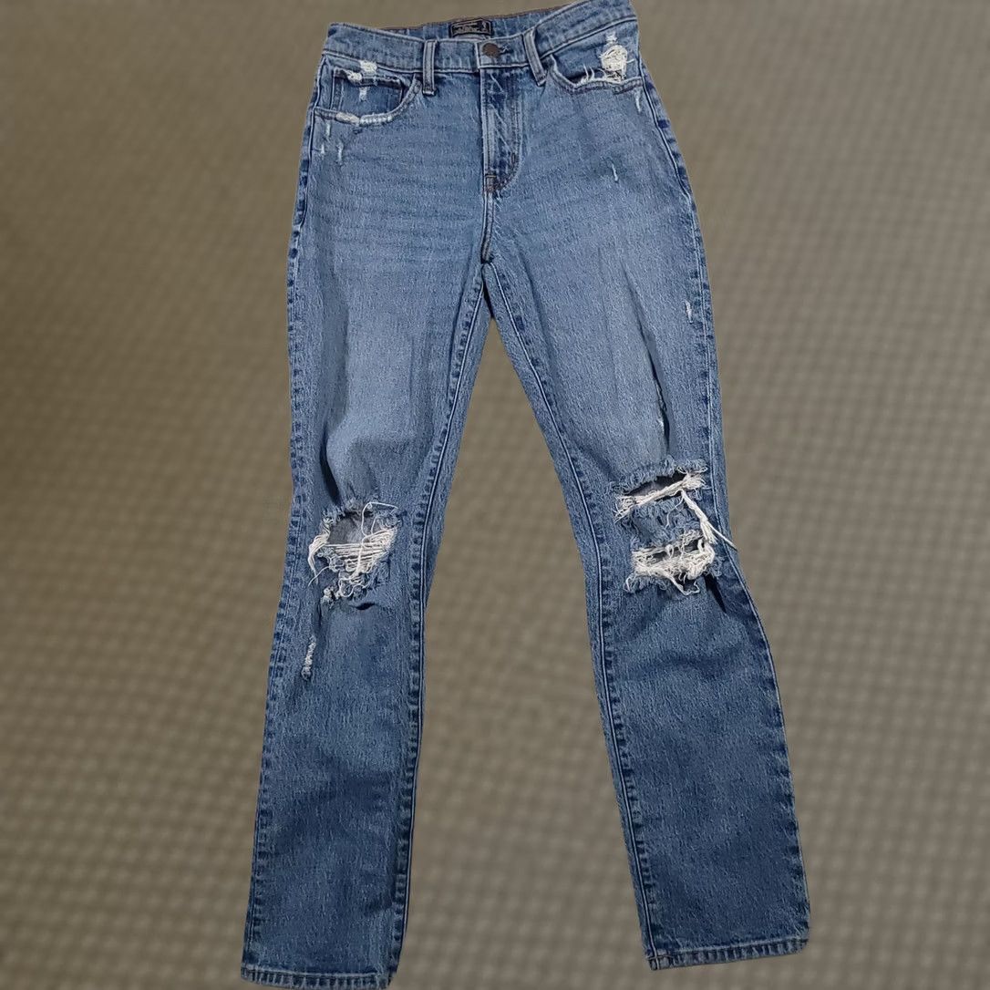 Abercrombie & Fitch Abercrombie & Fitch Jeans Women's 28 6L Ultra High Rise Super Skinny Ankle Denim Blue 5-Pocket Stretch Slim Modern Classic Boys Womens Girls Mens Size 28" / US 6 / IT 42 - 1 Thumbnail