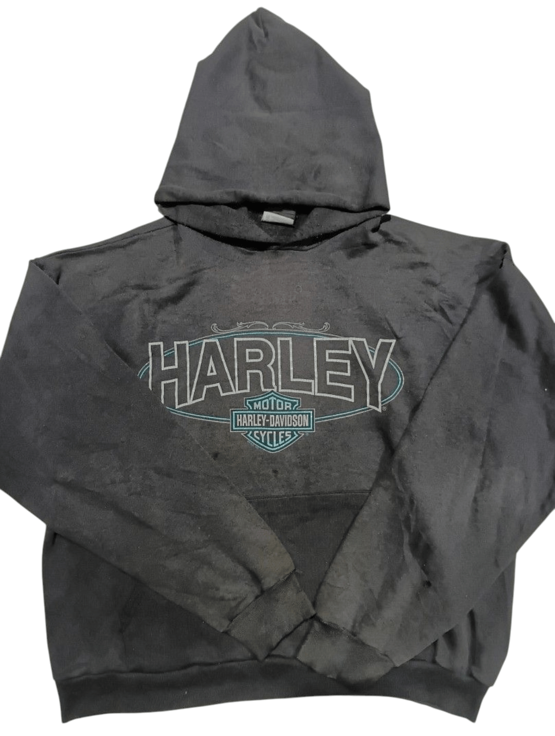 Harley Davidson Vintage Harley Davidson Pullover Hoodie Tag Hanes Size US XL / EU 56 / 4 - 2 Thumbnail