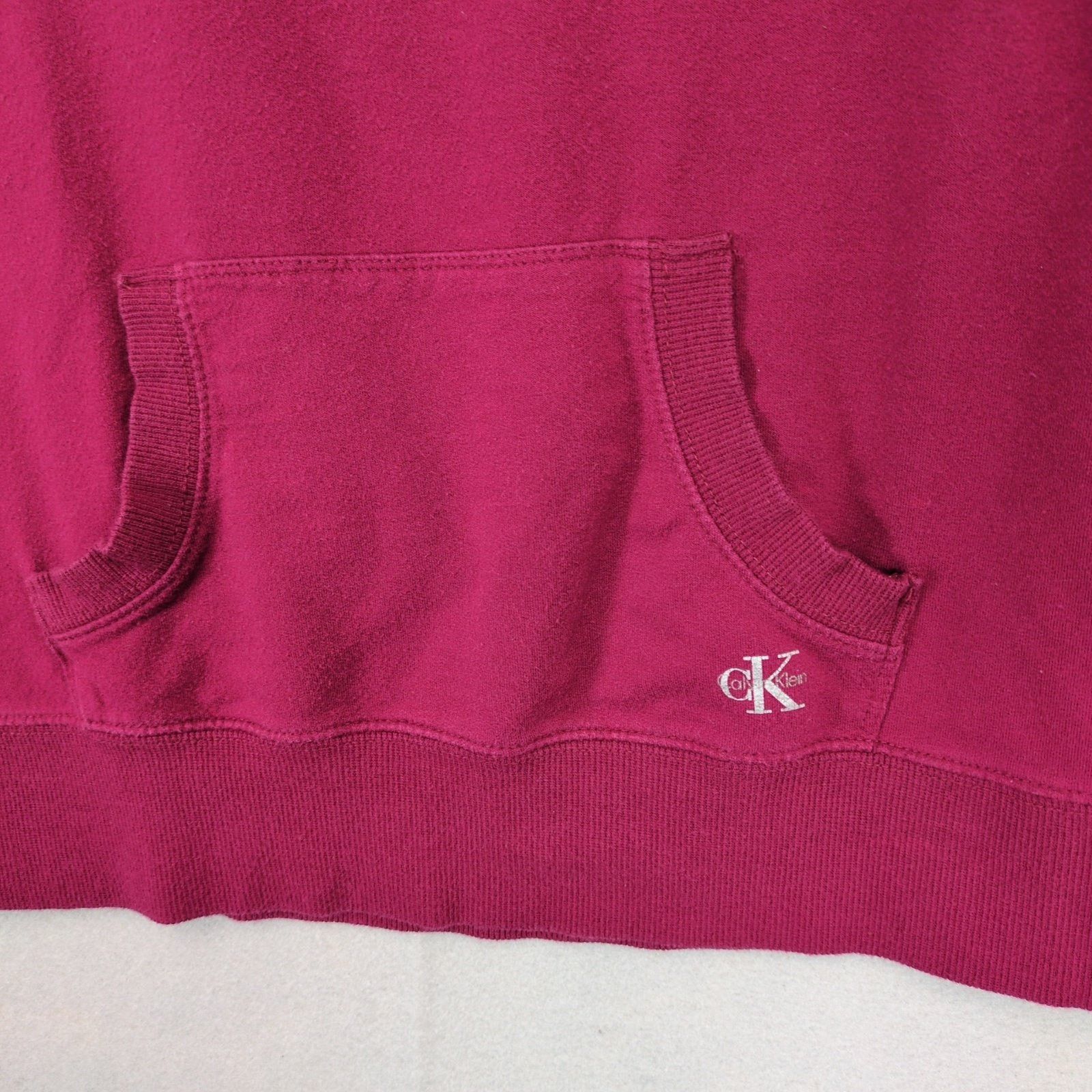 Calvin Klein Vtg Y2K Calvin Klein Women's XL Red 1/4 Zip Pullover Hoodie Size XL / US 12-14 / IT 48-50 - 4 Thumbnail