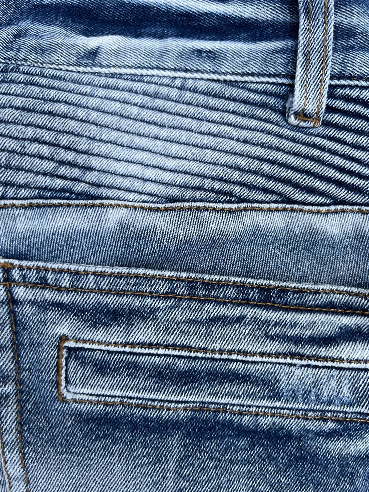 In The Attic In The Attic Homme Moto Distressed Denim Jeans Y2K Japan Size US 28 / EU 44 - 20 Thumbnail