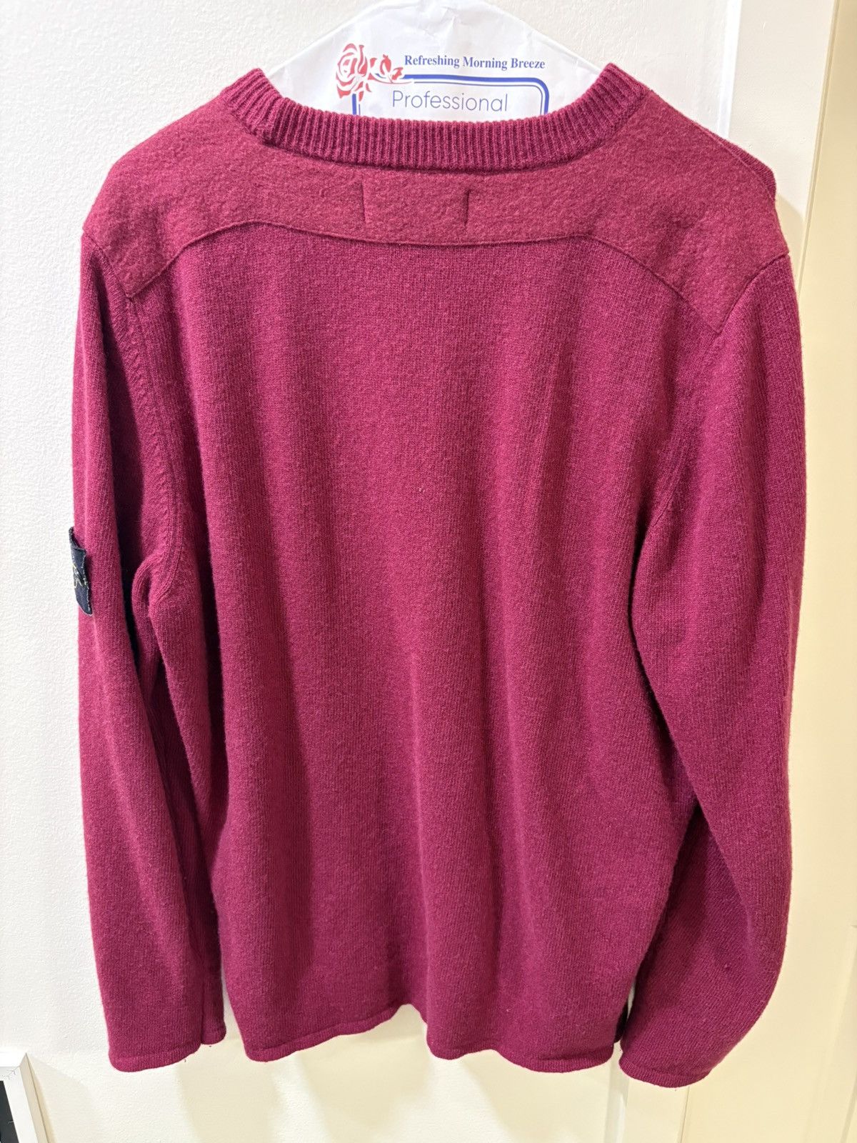 Stone Island Maroon AW18 Wool Pocket Crewneck Jumper Size US XL / EU 56 / 4 - 2 Thumbnail