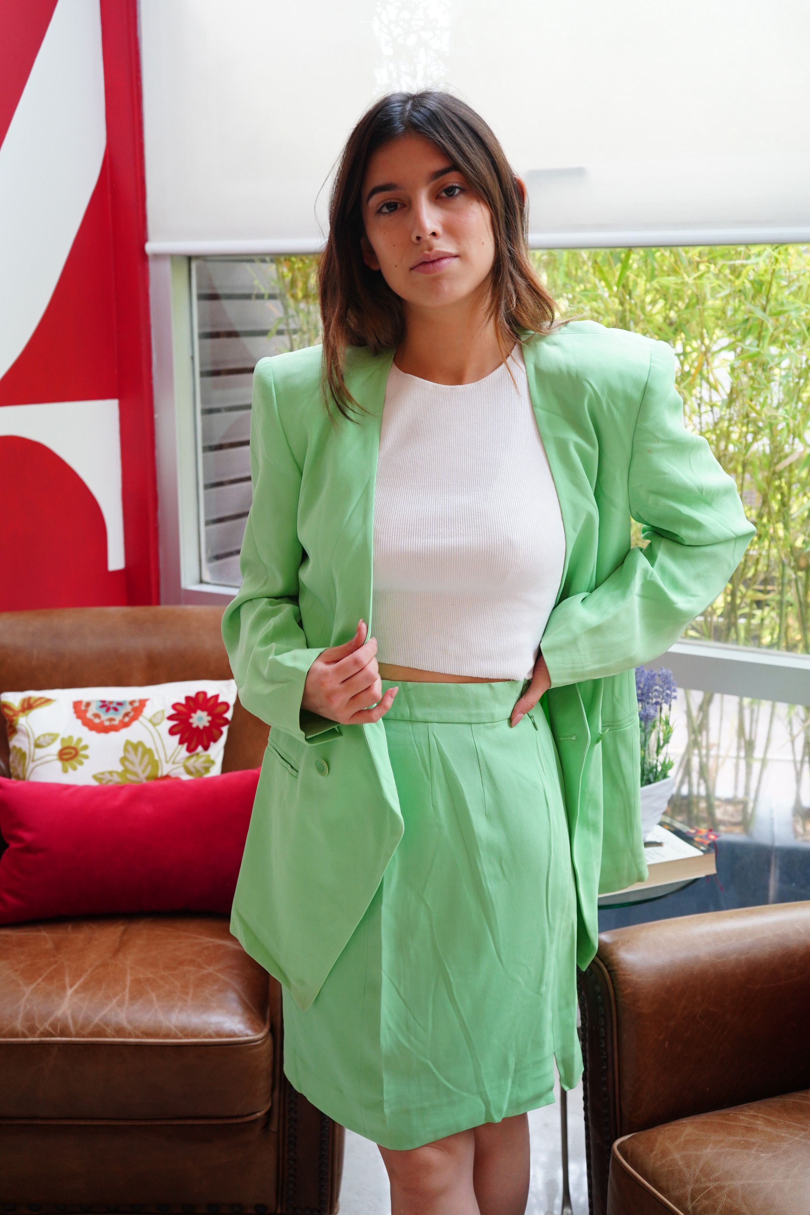 Escada Escada Green Suit Size XS / US 0-2 / IT 36-38 - 4 Thumbnail