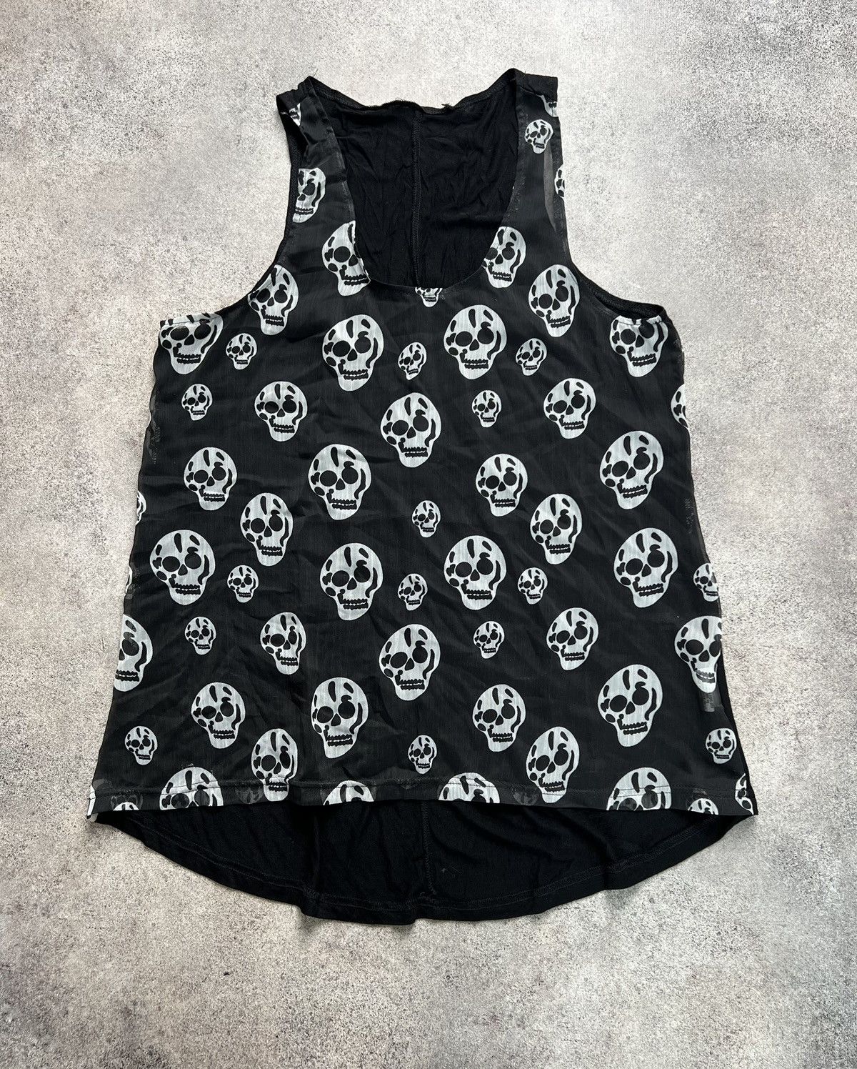 Japanese Brand × Vintage Vintage Japanese skulls tank top like McQueen Size US S / EU 44-46 / 1 - 1 Thumbnail