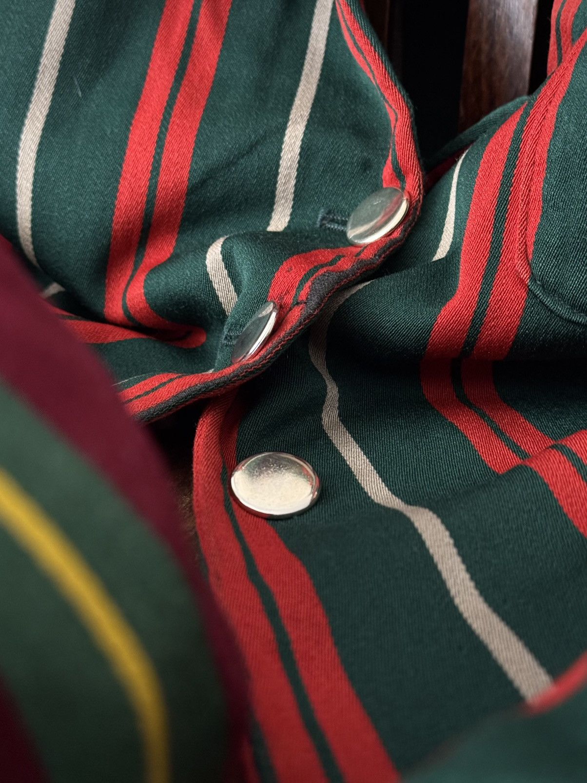 Vintage Vintage 1950s England Women's School Striped Blazer Size S / US 4 / IT 40 - 4 Thumbnail