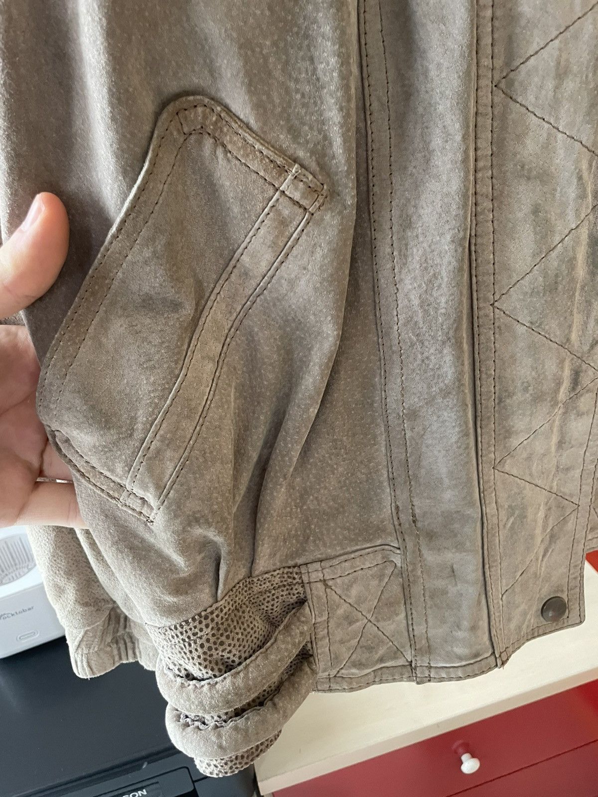 Other Grey leather jacket, snakeskin craft made in Korea Size S / US 4 / IT 40 - 4 Thumbnail