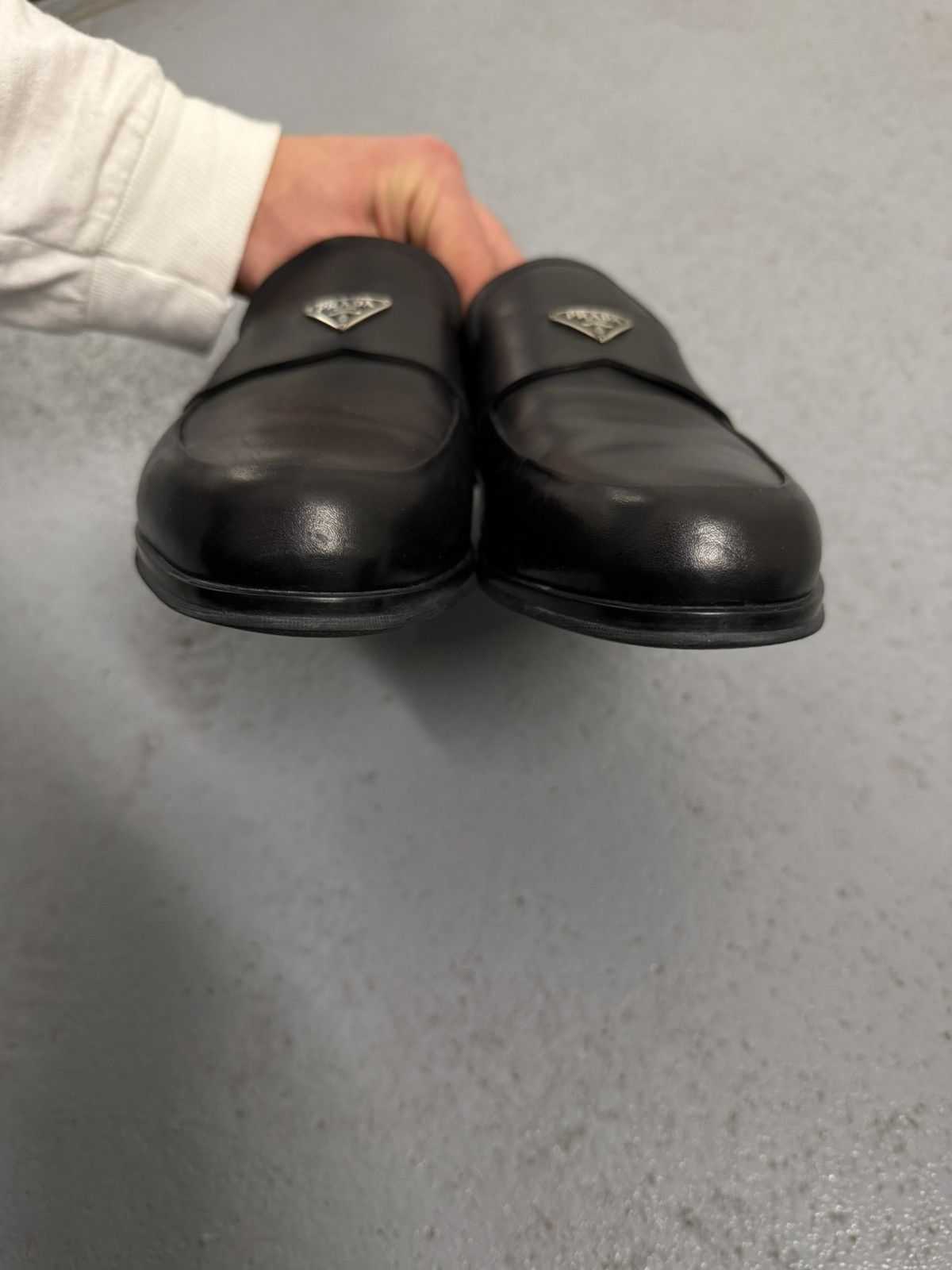 Prada Prada Leather Penny Logo Loafers Size US 11 / EU 44 - 11 Thumbnail