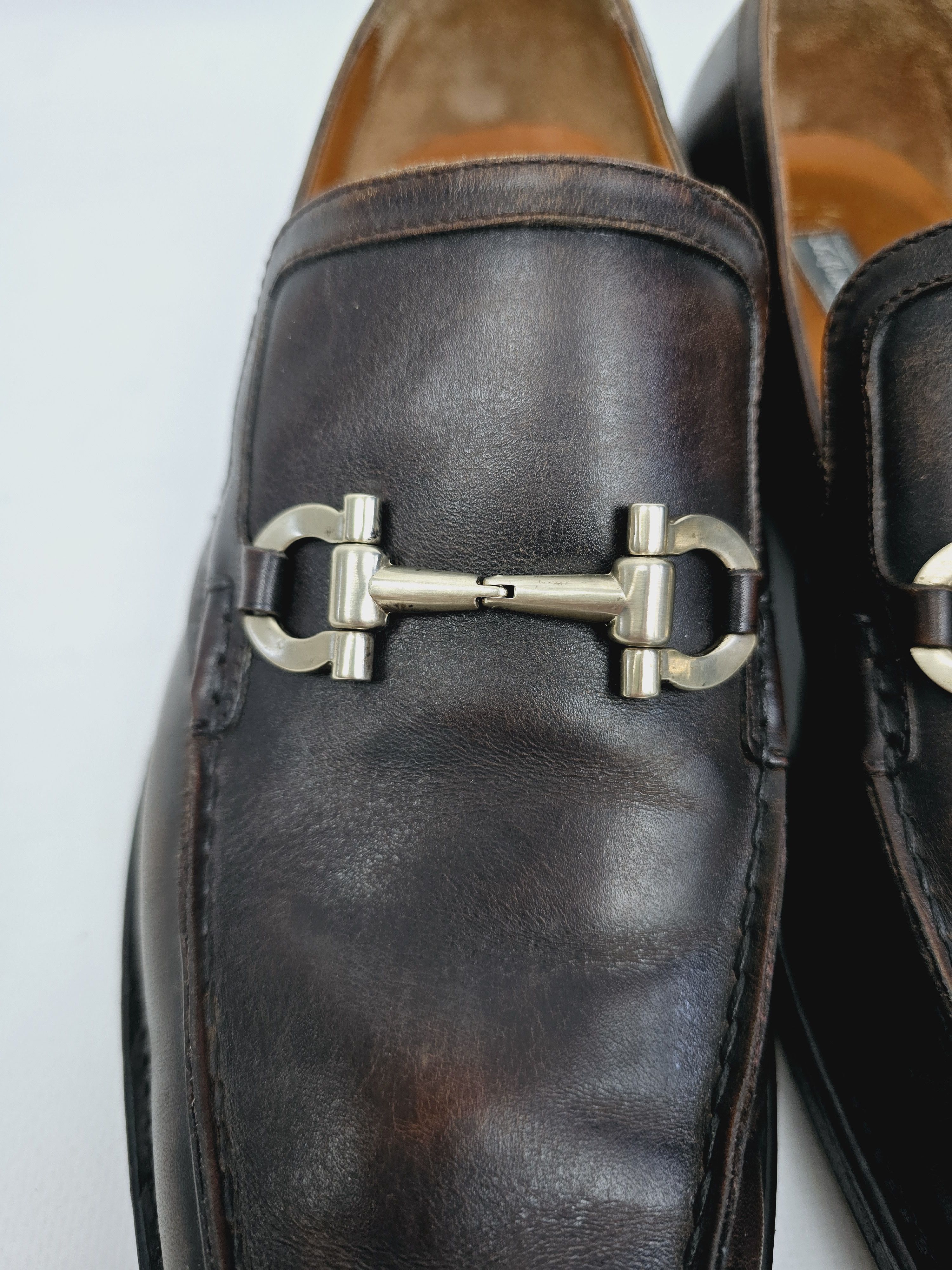 Salvatore Ferragamo Salvatore Ferragamo Brown Leather Oxford Shoes - Size 9 EE Size US 9 / EU 42 - 4 Thumbnail