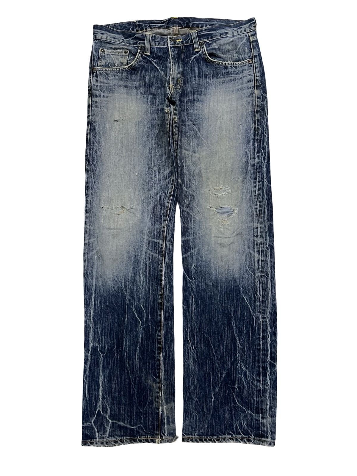 Edwin Vintage 00s Edwin 503 Blue Trip Japan | Faded Thunder Wash Size US 36 / EU 52 - 2 Thumbnail