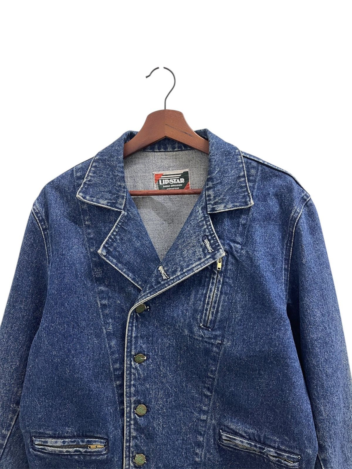 Japanese Brand Vintage Lipstar Double Collar Denim Jacket Size US M / EU 48-50 / 2 - 2 Thumbnail