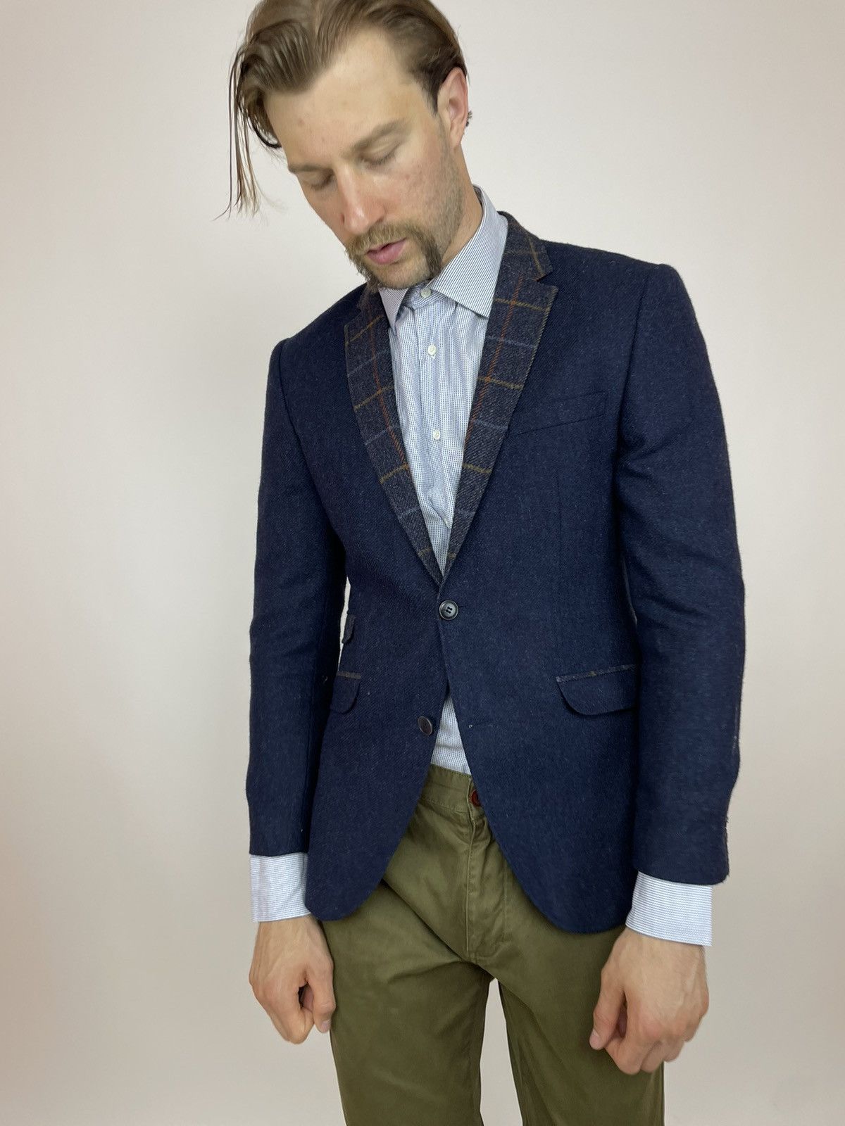 Other CLAUDIO LUGLI PREMIUM Tweed Wool Blazer Mens size 50 Size 50R - 1 Thumbnail