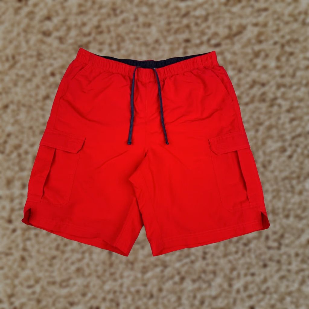 Vintage VINTAGE L.L. Bean Swim Trunks M Mens Red 100% Polyester Lined Drawstring Beach Pool Trunks Size US 31 - 1 Thumbnail