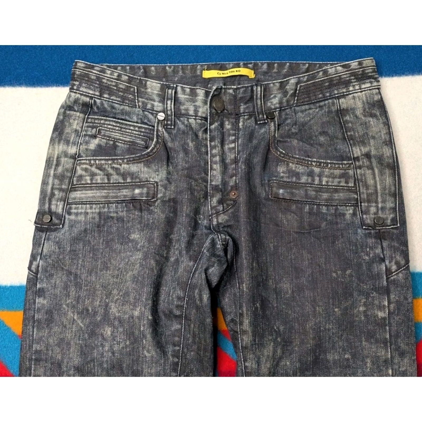 Vintage Intermezzo Japanese Selvedge Denim Jeans 32x33 Japan C3 M29 Y86 KO ReVirth Stars Size US 32 / EU 48 - 3 Thumbnail