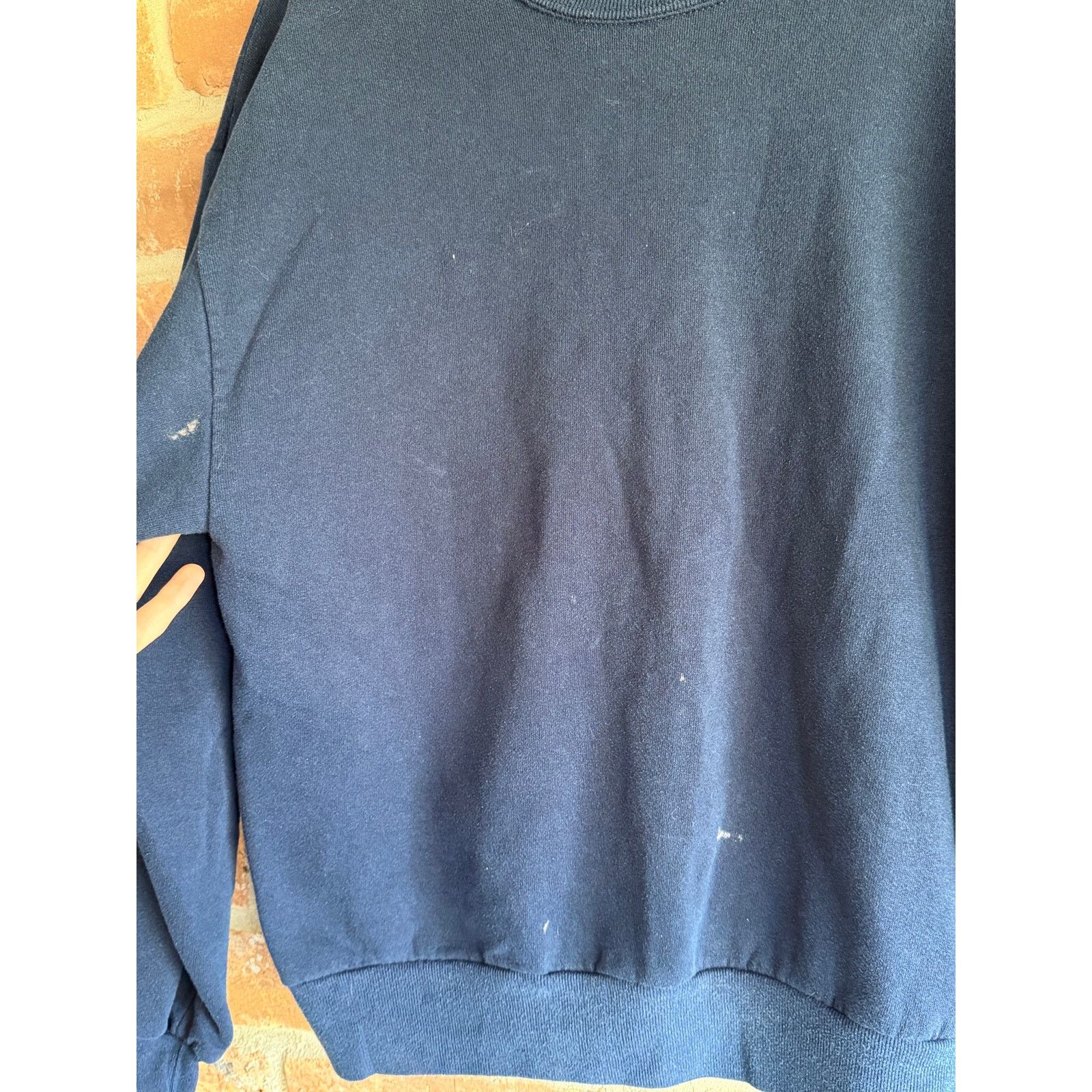 Jerzees Vintage Jerzees Navy Blank Crewneck USA Made 90s Size US L / EU 52-54 / 3 - 2 Thumbnail