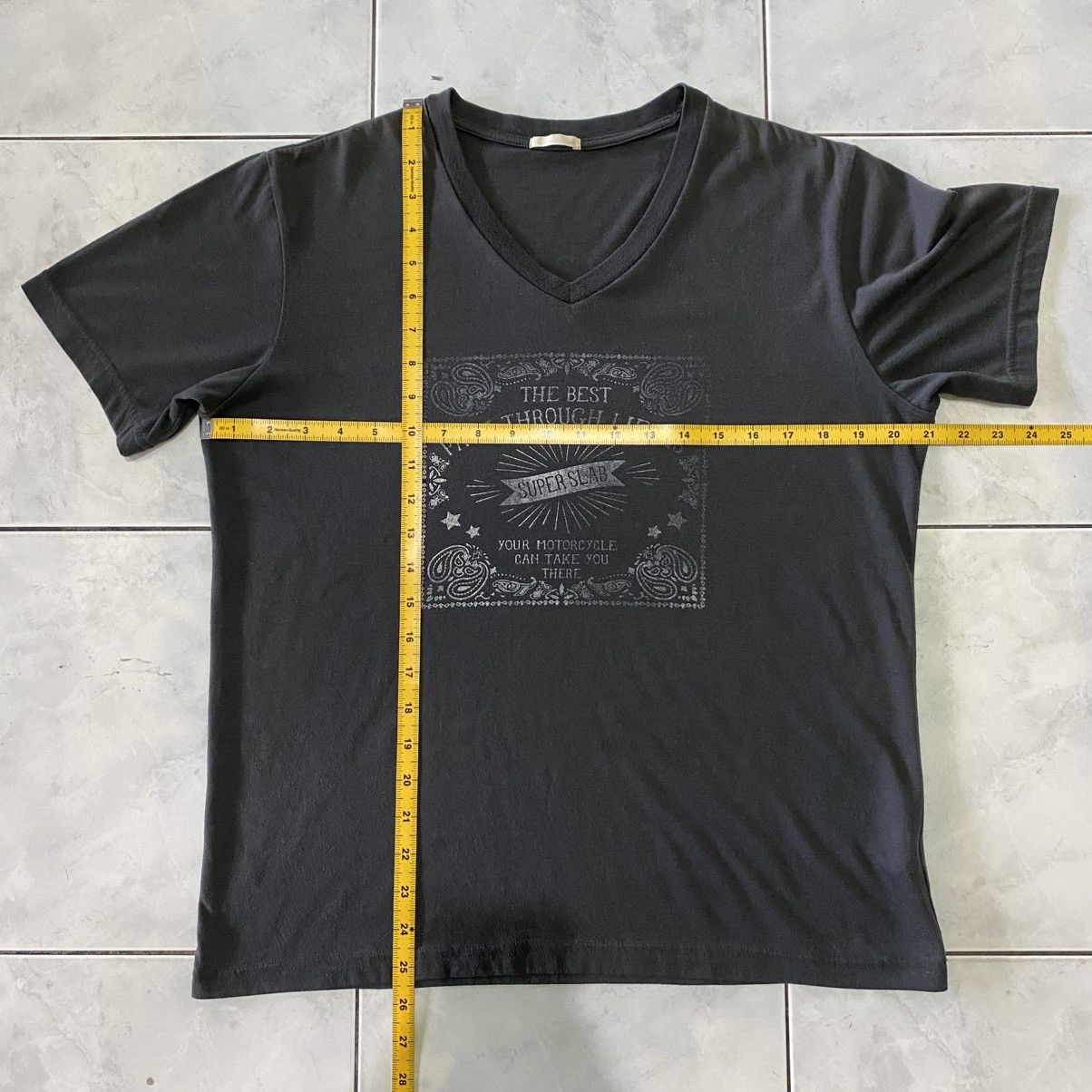 GU GU Japanese Paisley Vintage Style Motorcycle Biker TShirt Size US L / EU 52-54 / 3 - 17 Thumbnail