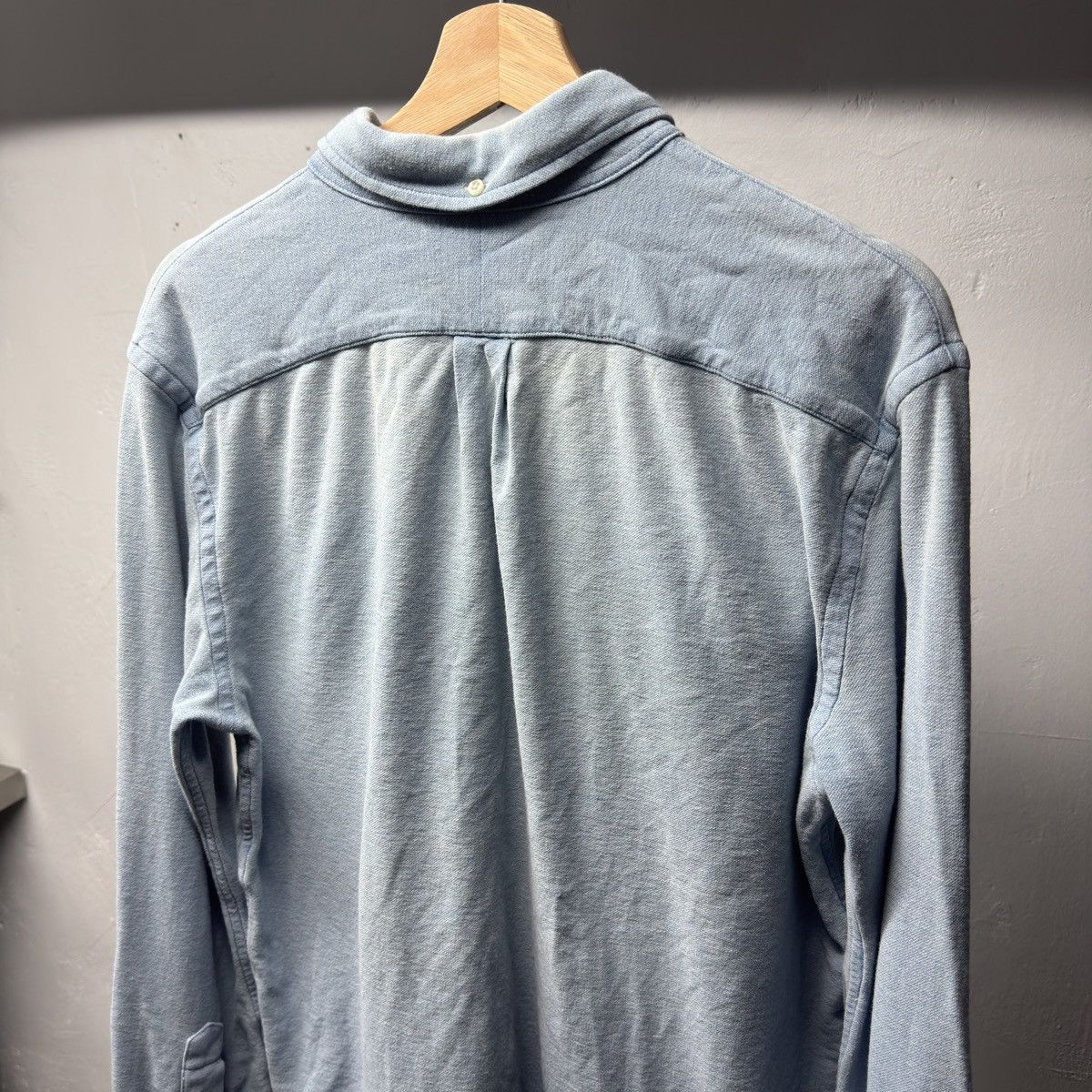 Polo Ralph Lauren Polo Ralph Lauren Indigo Chambray Knit Work Shirt Size US M / EU 48-50 / 2 - 6 Thumbnail