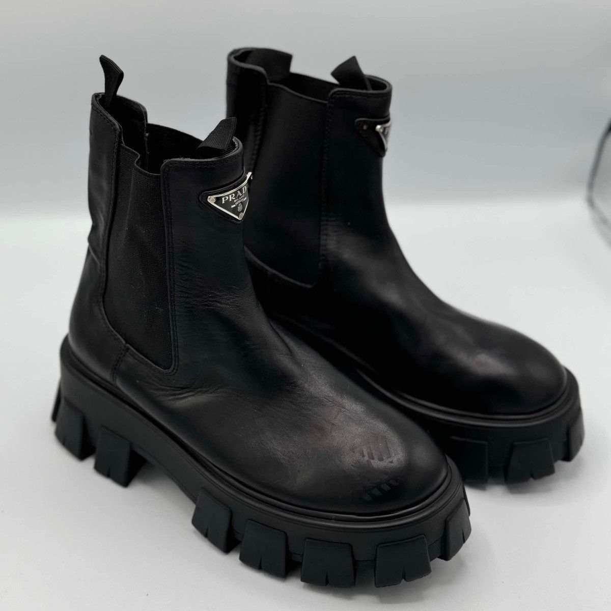 Prada Prada Black Plated Boots Size US 9 / IT 39 - 6 Thumbnail