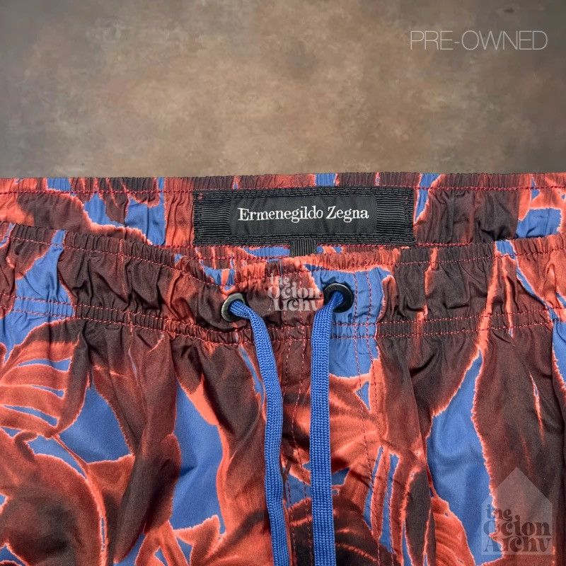 Ermenegildo Zegna Ermenegildo Zegna Swim Shorts 'Opera Red/Liberty' N7B540220 Size US 34 / EU 50 - 4 Thumbnail