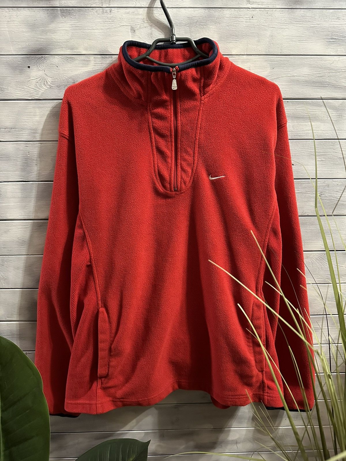 Nike Rare Vintage 1/3 Zip Sweatshirt Nike Fleece Small Swoosh Size US XXL / EU 58 / 5 - 1 Thumbnail