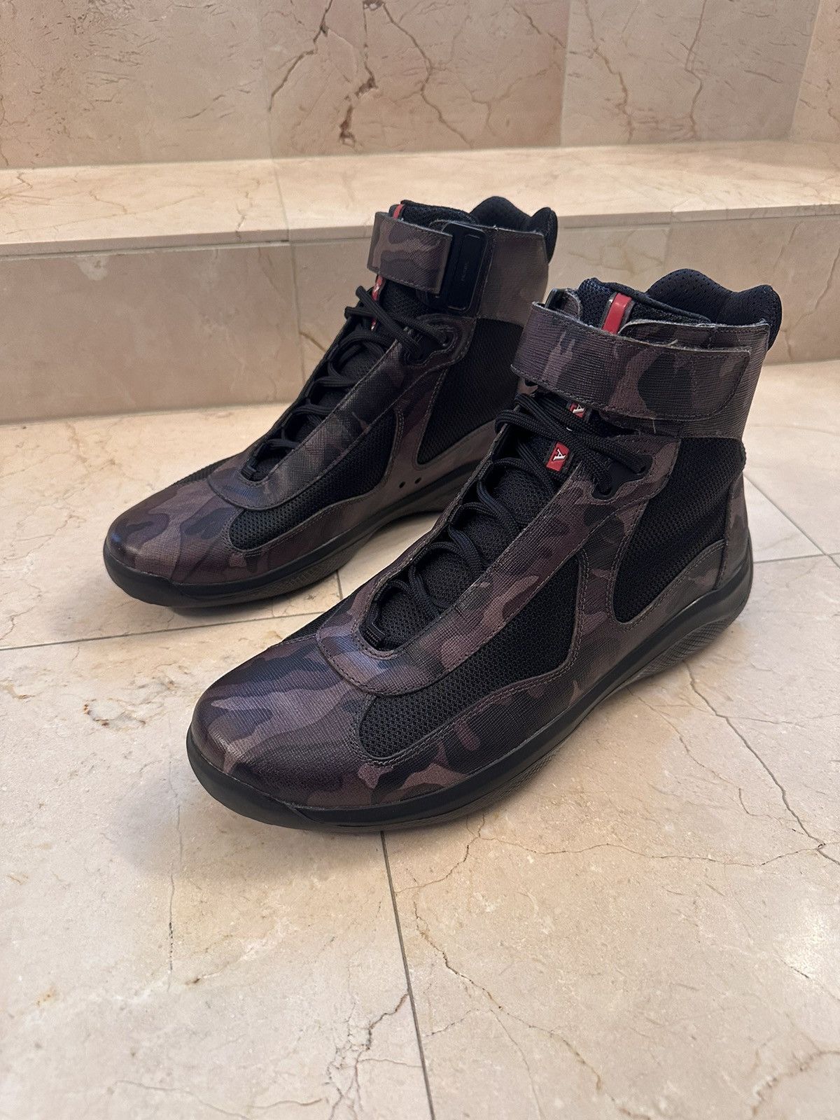 Prada Rare Prada America's Cup Saffiano Camo 10.5 UK (US11.5-12) Size US 11.5 / EU 44-45 - 9 Thumbnail