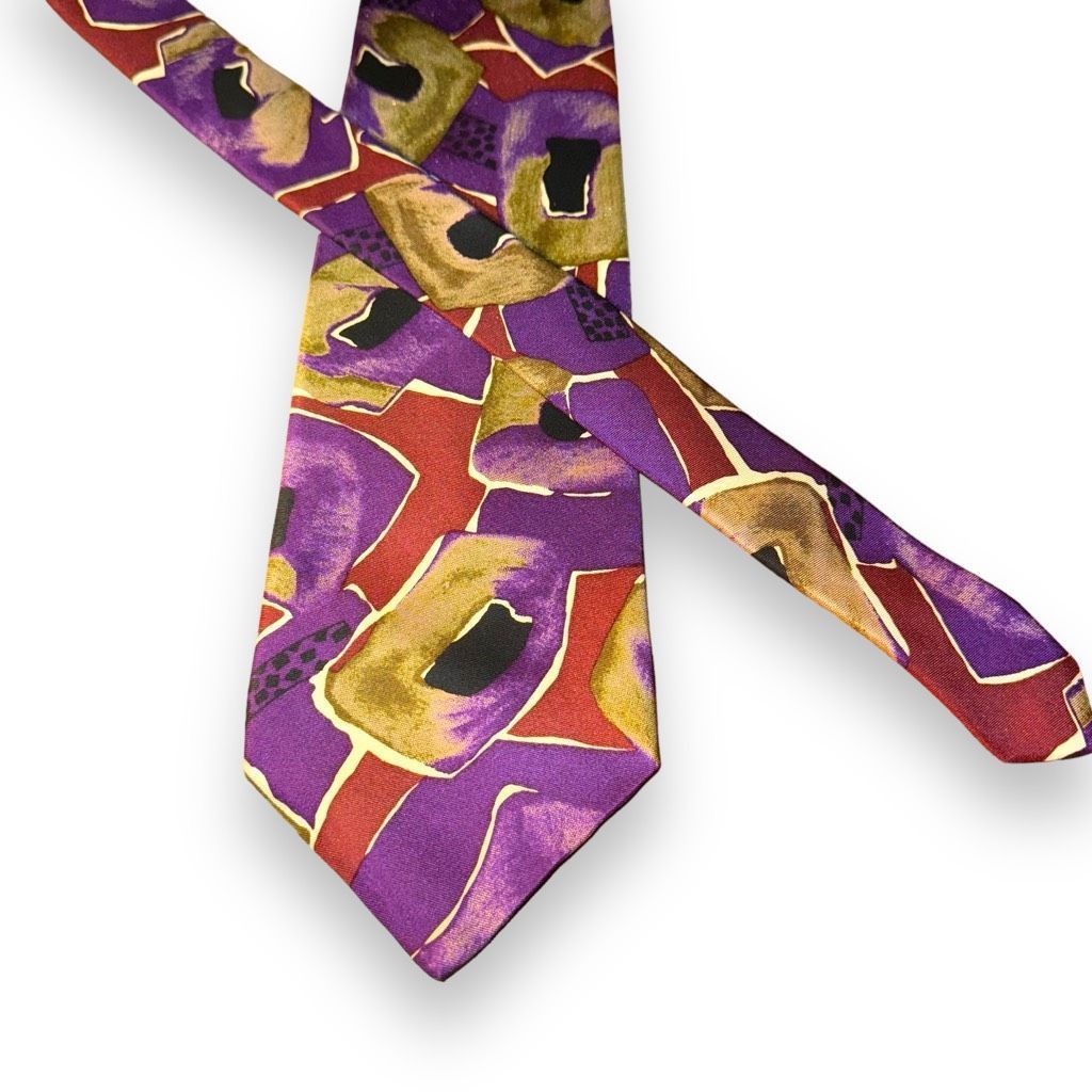 Robert Talbott Robert Talbott Purple & Green Camo Handmade in USA Tie Size ONE SIZE - 1 Thumbnail