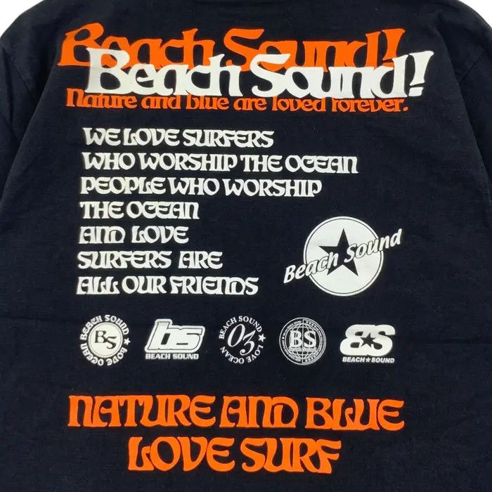 Vintage Vintage BEACH SOUND SURF Nature Blue Love Tee Shirt Top Size US L / EU 52-54 / 3 - 5 Thumbnail