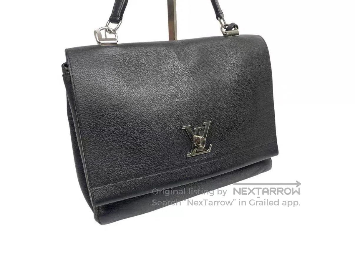 Louis Vuitton Black Leather Structured Handbag with Top Handles. Size ONE SIZE - 4 Thumbnail