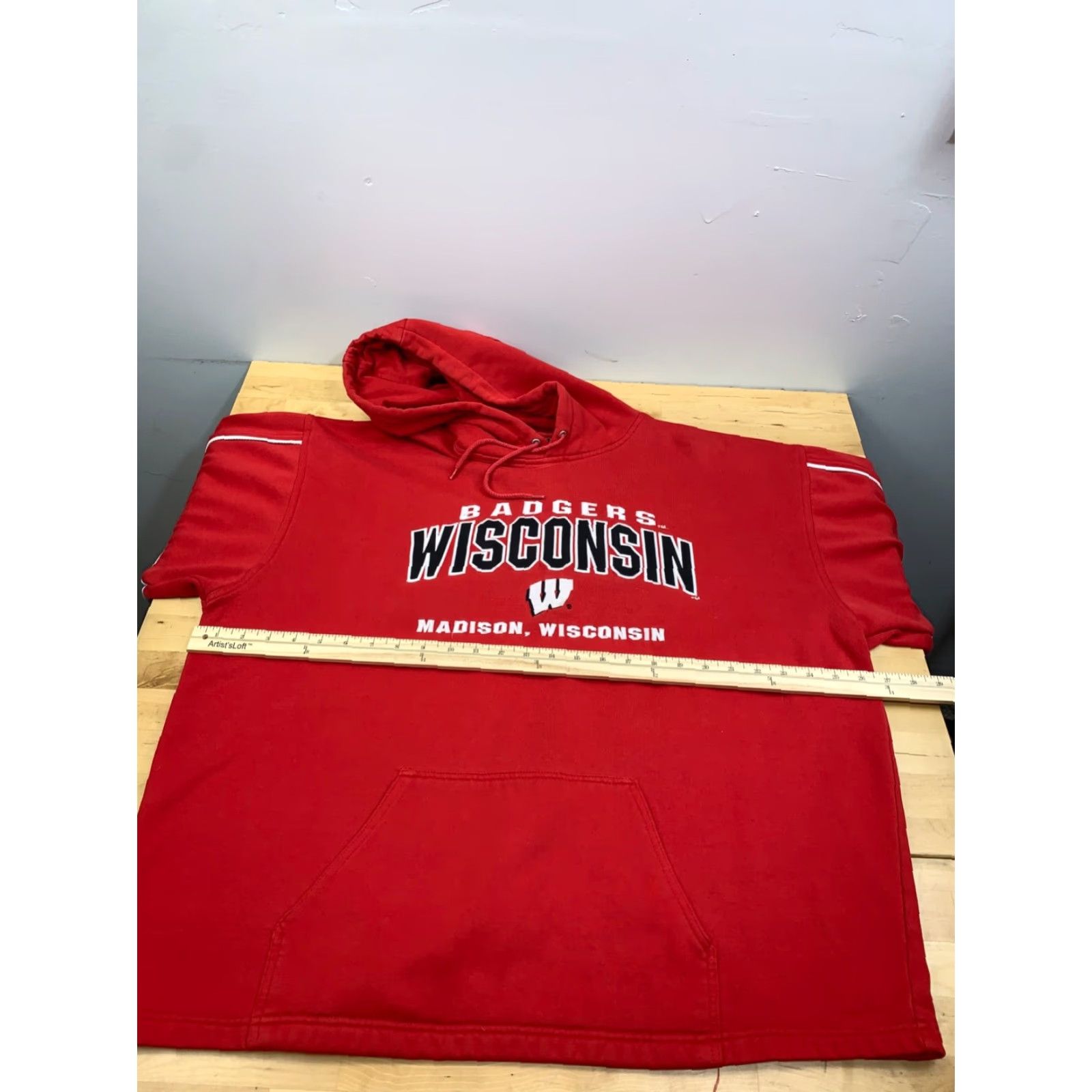 Lee VINTAGE Lee Hoodie Mens XL Red Big 10 Conference Wisconsin Badgers Pullover Size US XL / EU 56 / 4 - 6 Thumbnail