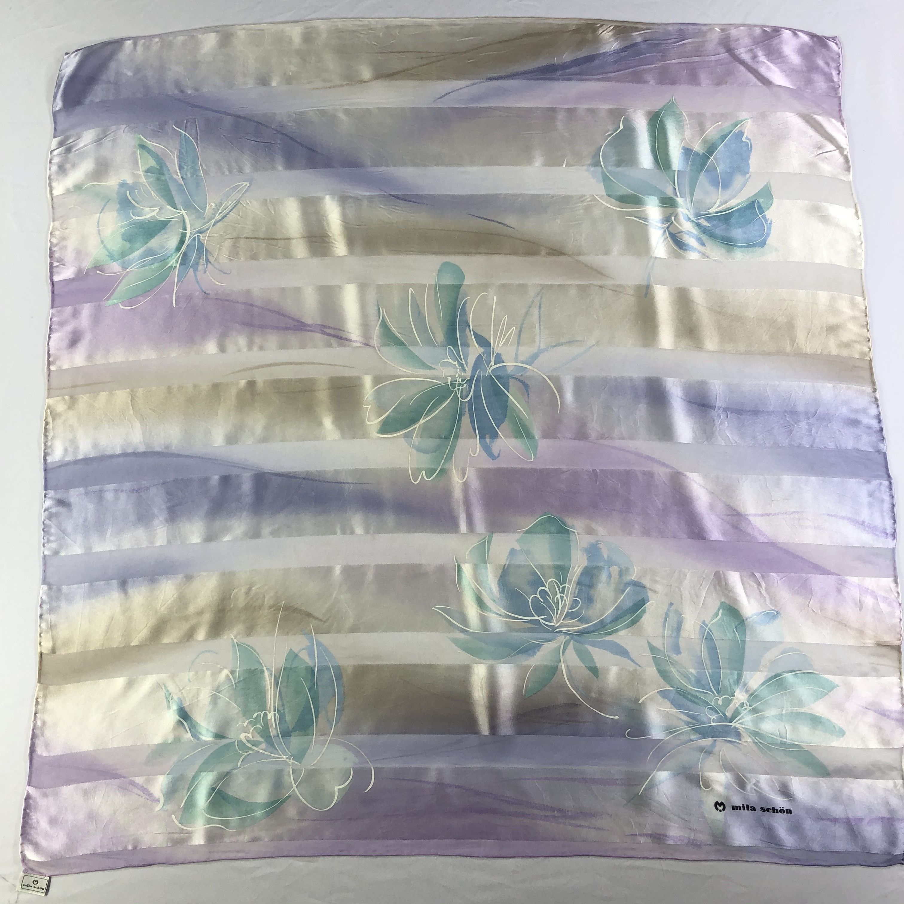 Mila Schon × Vintage Vintage Mila Schon Silk Scarf Size ONE SIZE - 2 Thumbnail