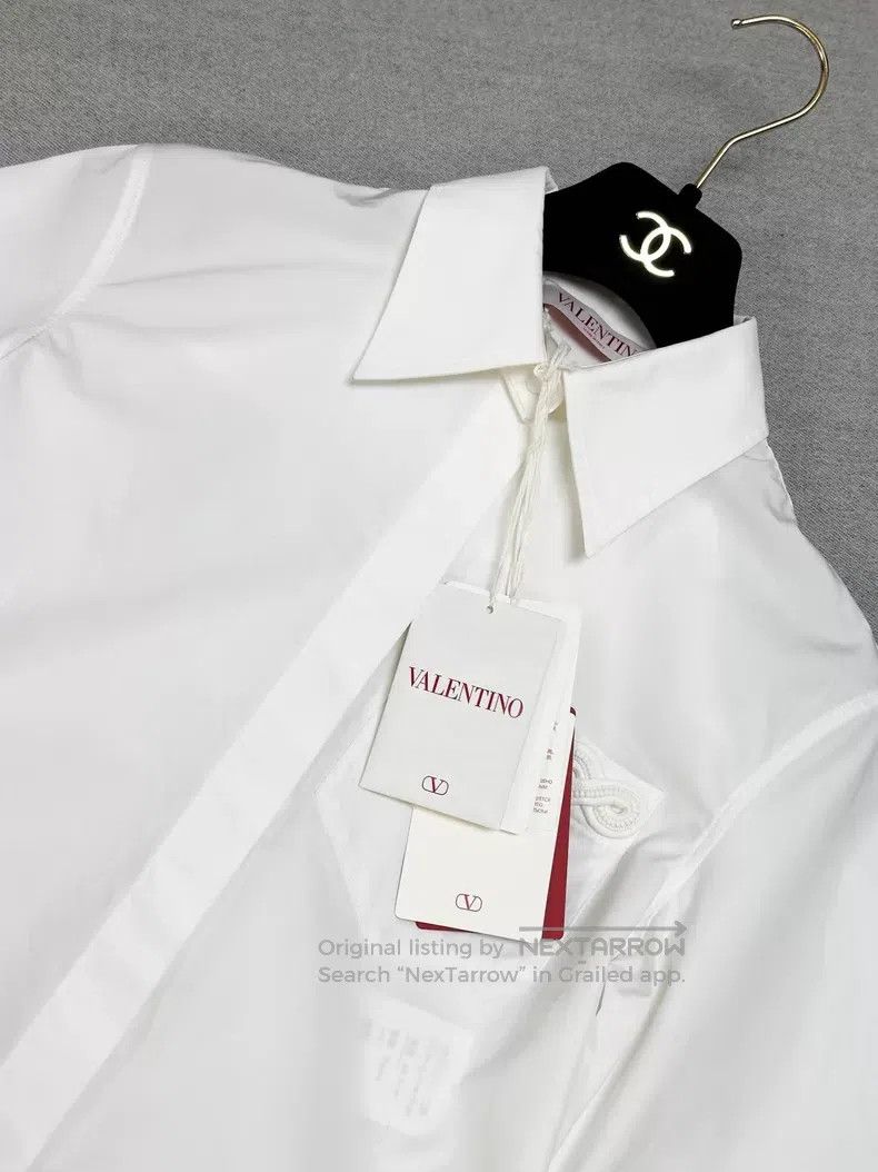 Valentino Valentino White heavy-duty beaded cord design oversized to Size XS / US 0-2 / IT 36-38 - 2 Thumbnail