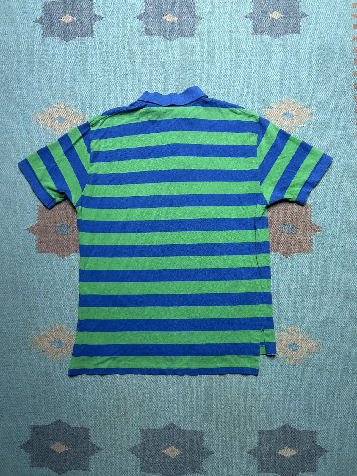Vintage Polo Ralph Lauren polo shirt stripe blue green soft cotton M Size US M / EU 48-50 / 2 - 6 Thumbnail