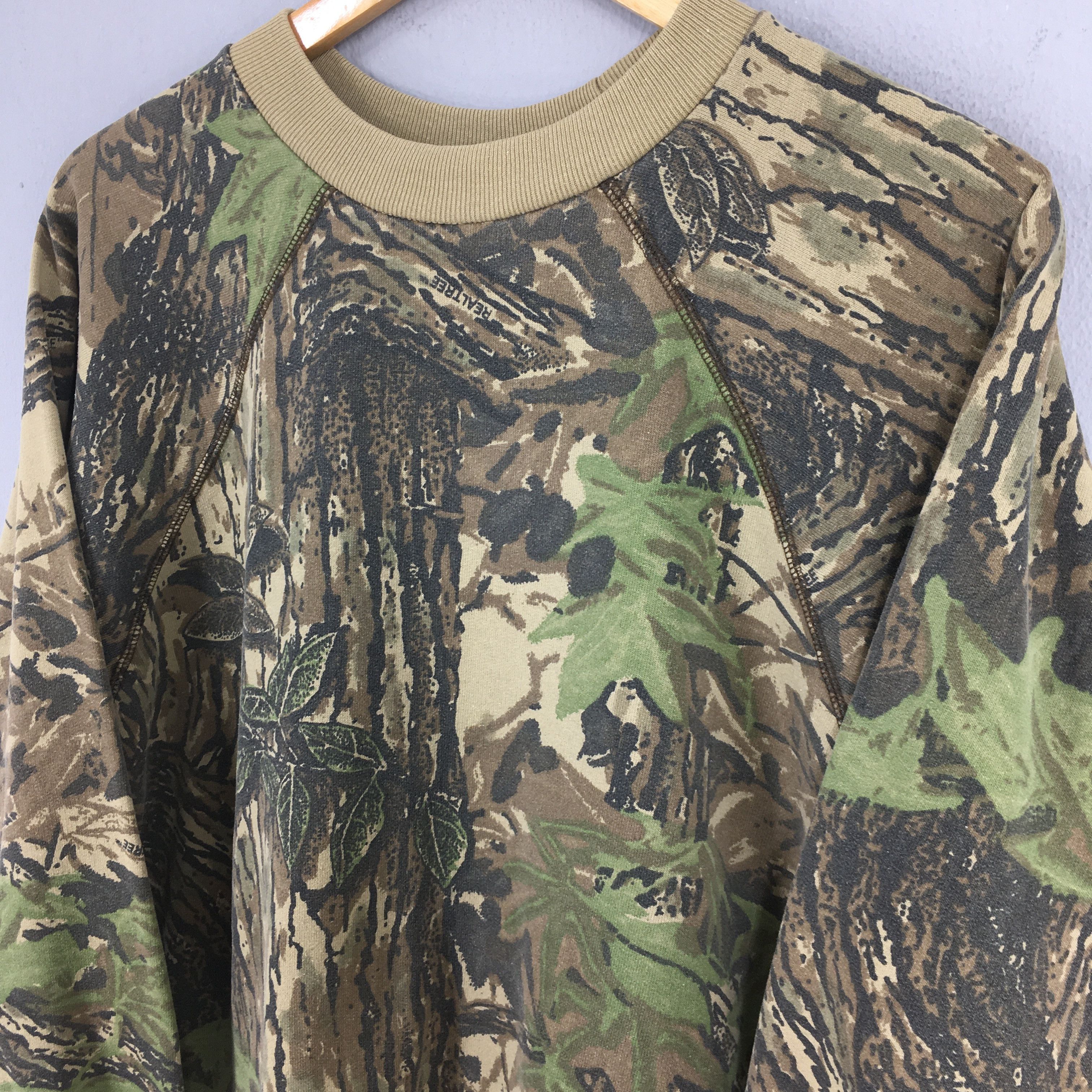 Mossy Oaks Vintage 90s Liberty Usa Camo Real Tree Sweatshirt Large Size US L / EU 52-54 / 3 - 3 Thumbnail