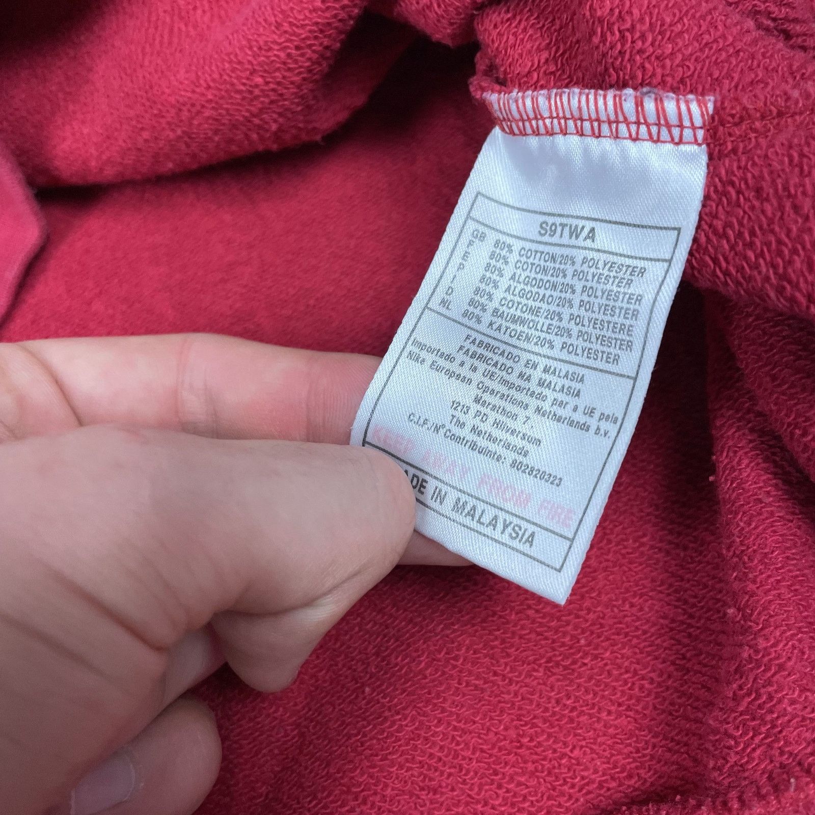Nike × Vintage VTG Nike Mens Red Spellout Crew Neck Pullover Sweatshirt XL Size US XL / EU 56 / 4 - 8 Thumbnail