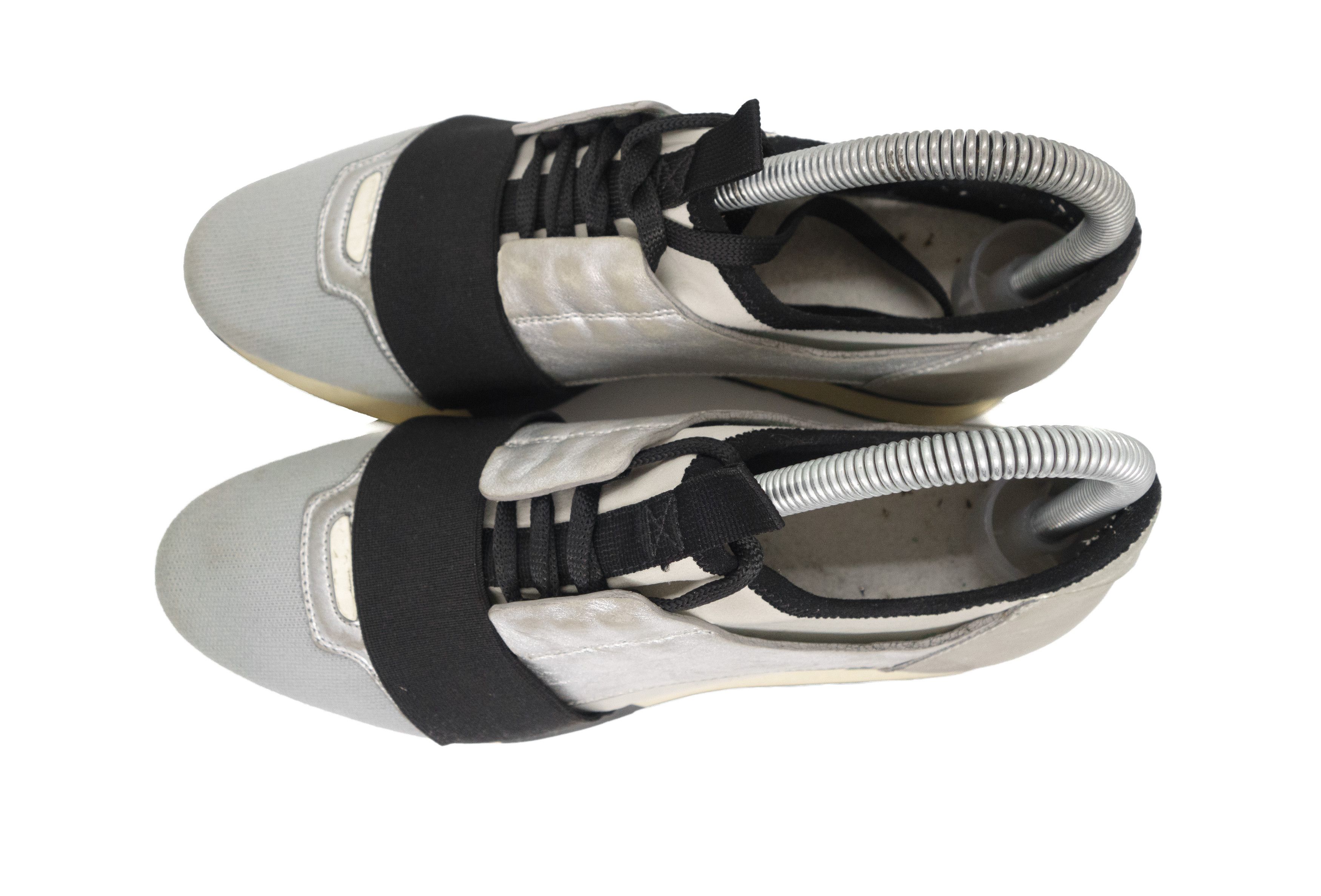 Balenciaga Race Runner Silver Black Mesh Neoprene Sneakers Size US 8 / IT 38 - 6 Thumbnail