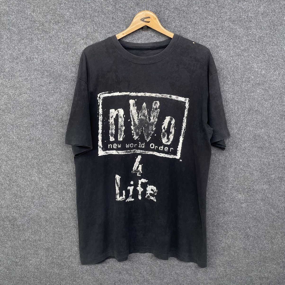 Vintage × WCW/nWo Vintage 1990s NWO New World Order 4 Life Faded T Shirt Size US XL / EU 56 / 4 - 1 Thumbnail