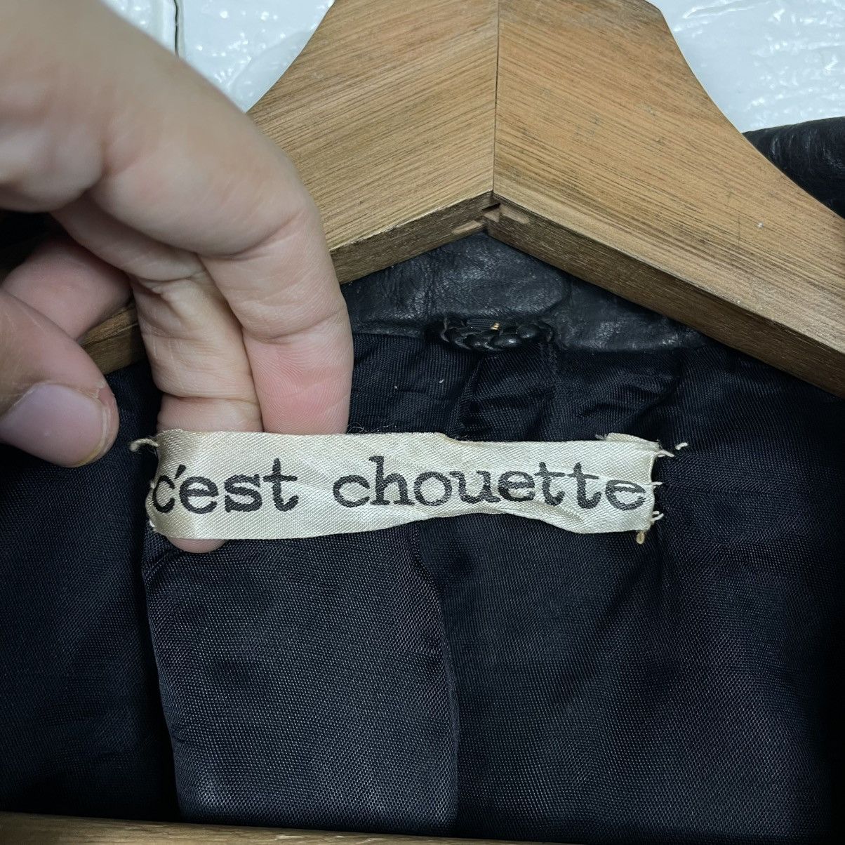 Japanese Brand C'est Chouette Leather Jacket Size M / US 6-8 / IT 42-44 - 15 Thumbnail