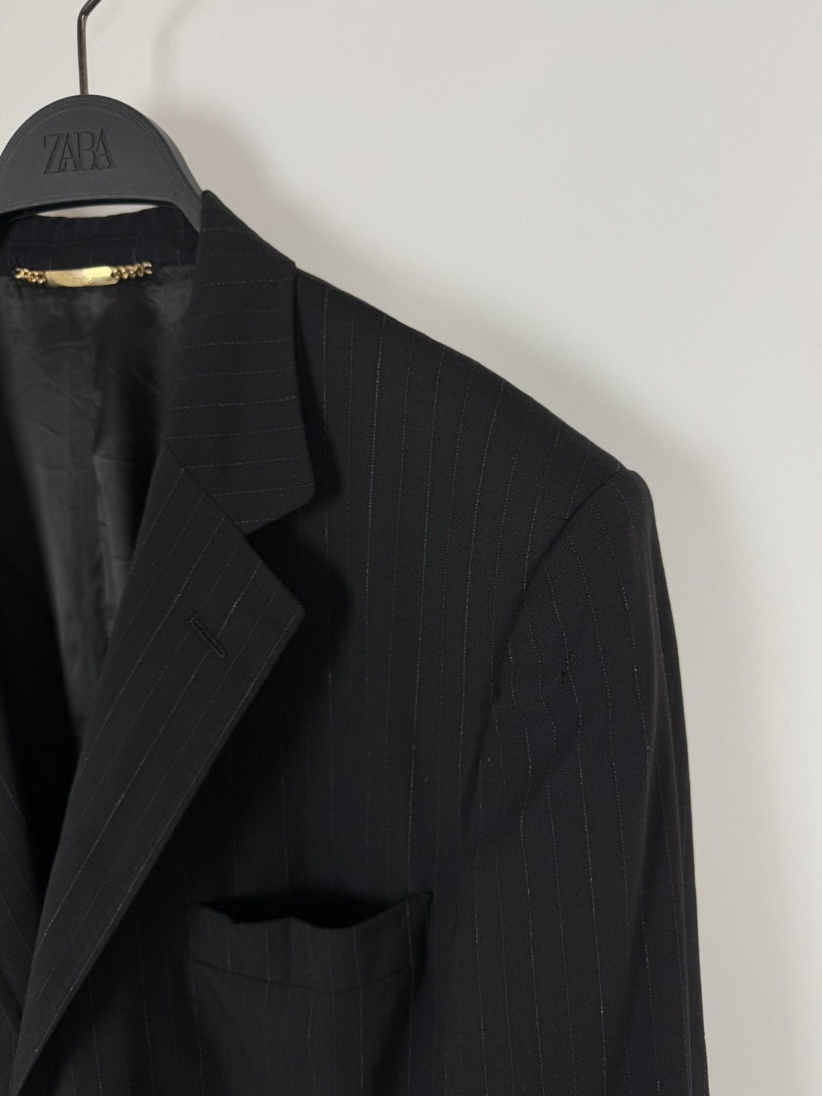 Dolce & Gabbana Dolce&Gabbana Striped Viscose Blend Classic Black Suit Size 54R - 13 Thumbnail