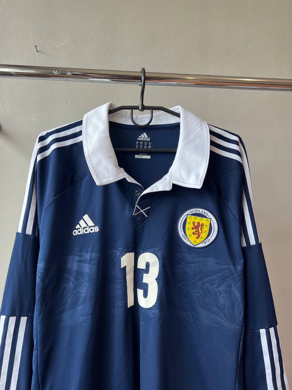 Adidas 2011 SCOTLAND #13 PLAYER ISSUED SOCCER FOOTBALL JERSEY XL Size US XL / EU 56 / 4 - 3 Thumbnail