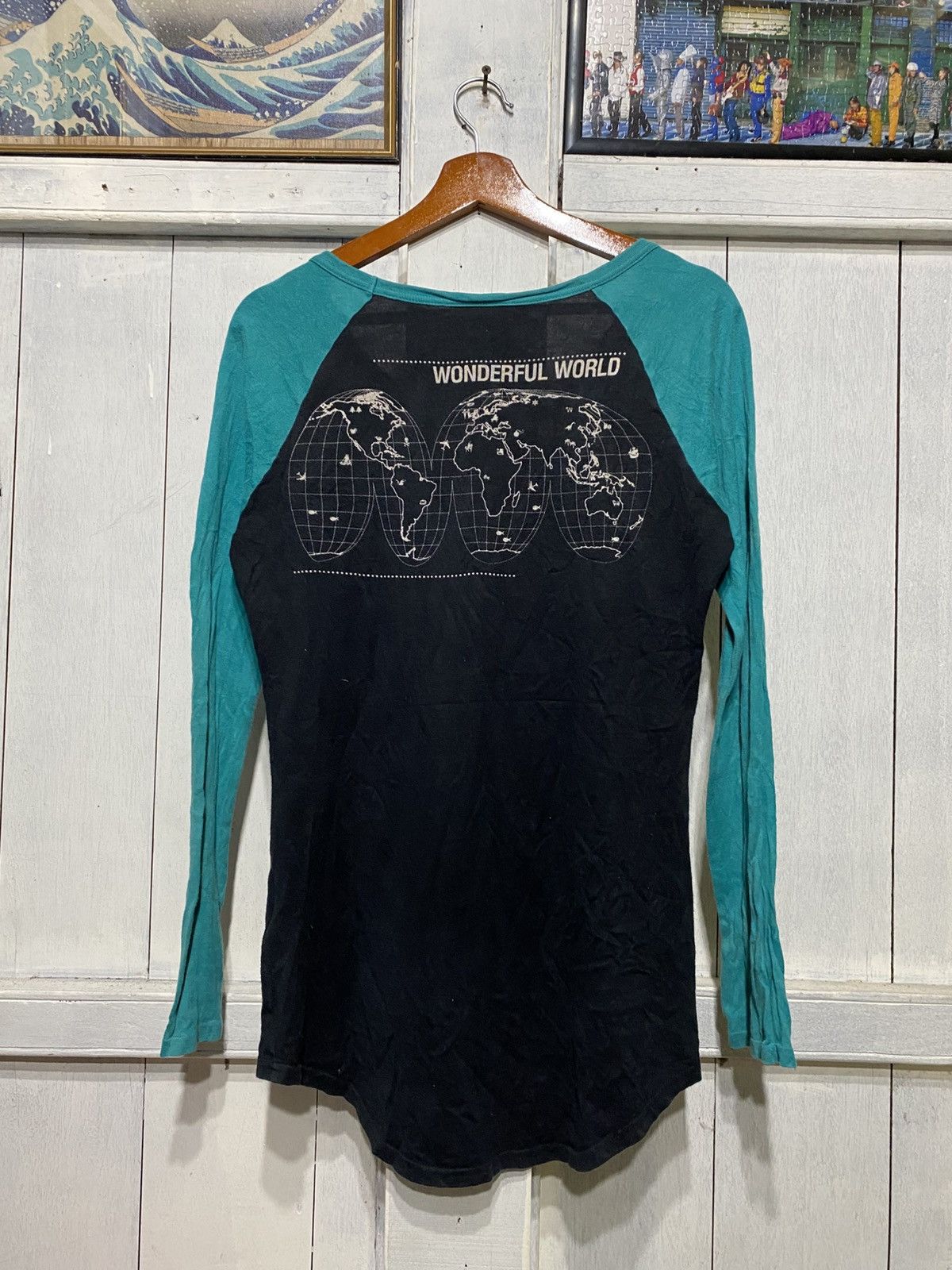 Hysteric Glamour × Japanese Brand × Vintage Vintage Sly Around The World 70's Raglan Tshirt Size S / US 4 / IT 40 - 2 Thumbnail