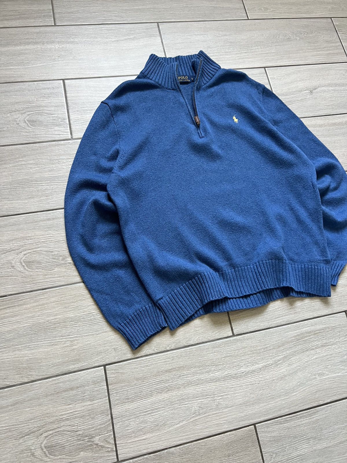 Polo Ralph Lauren × Vintage Vintage Polo Ralph Lauren Sweater 1/3 Zip 90s Y2K Streetwear Size US L / EU 52-54 / 3 - 3 Thumbnail