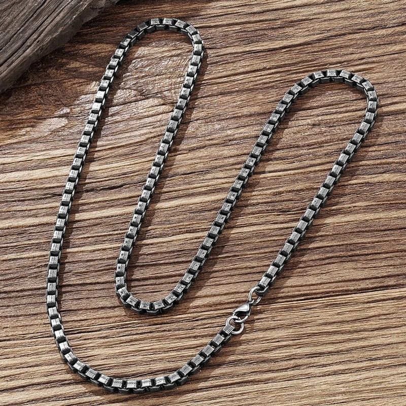 Other Retro Box Chain Link Necklace Accessories Chain Jewelry Gift Size ONE SIZE - 5 Thumbnail