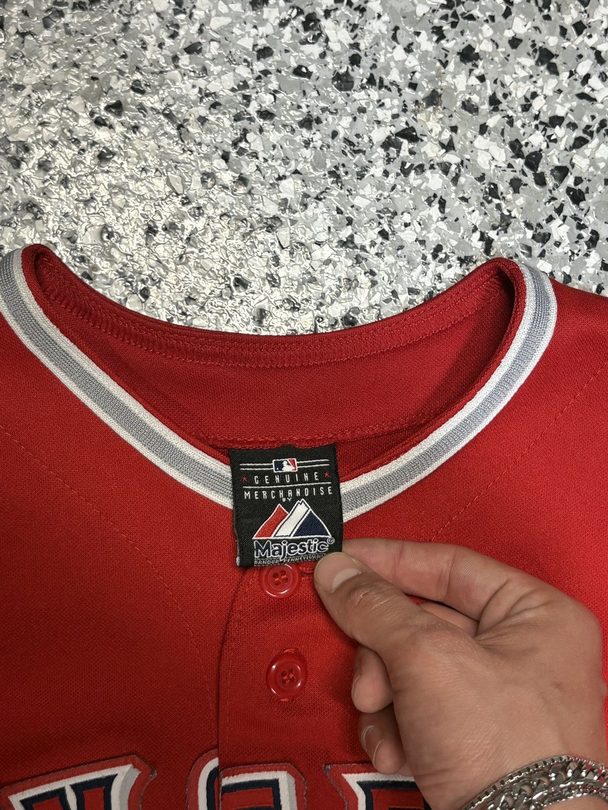 MLB Vintage MLB Anaheim Angels “TROUT #27” Jersey Size YM/L 0574 Size US M / EU 48-50 / 2 - 3 Thumbnail