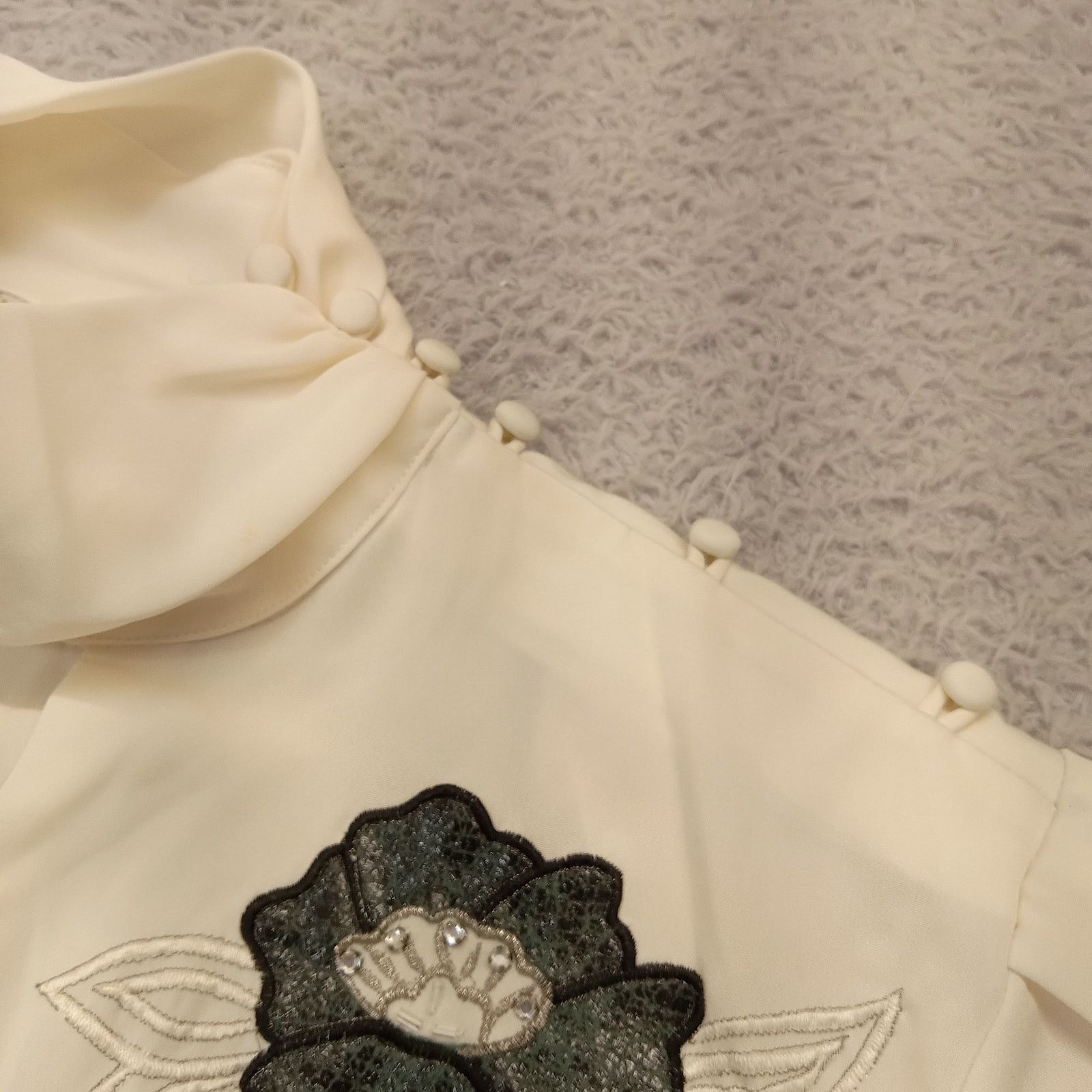 & Other Stories Vintage Dividends Top 14 Women's Long Sleeve Blouse White Size XXL / US 16-18 / IT 52-54 - 5 Thumbnail