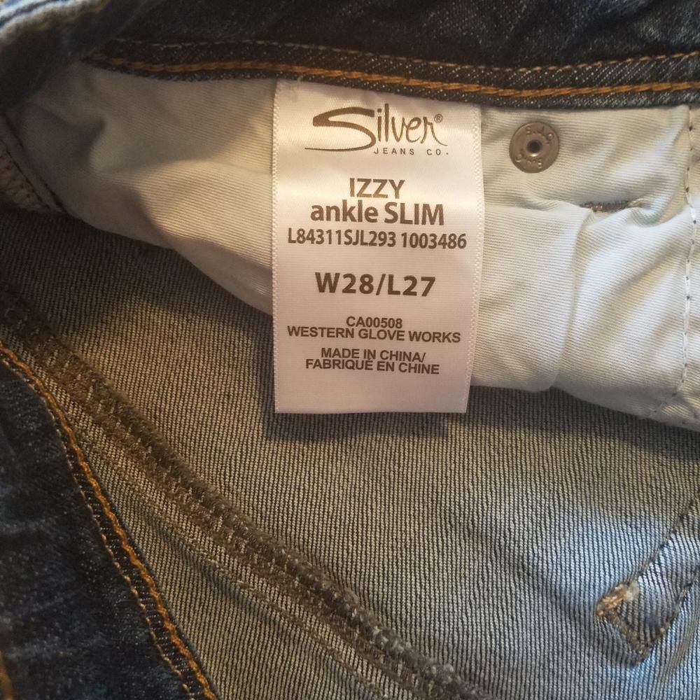 Designer Silver Izzy Ankle Slim Cropped Jean's 28X27 Size 28" / US 6 / IT 42 - 5 Thumbnail